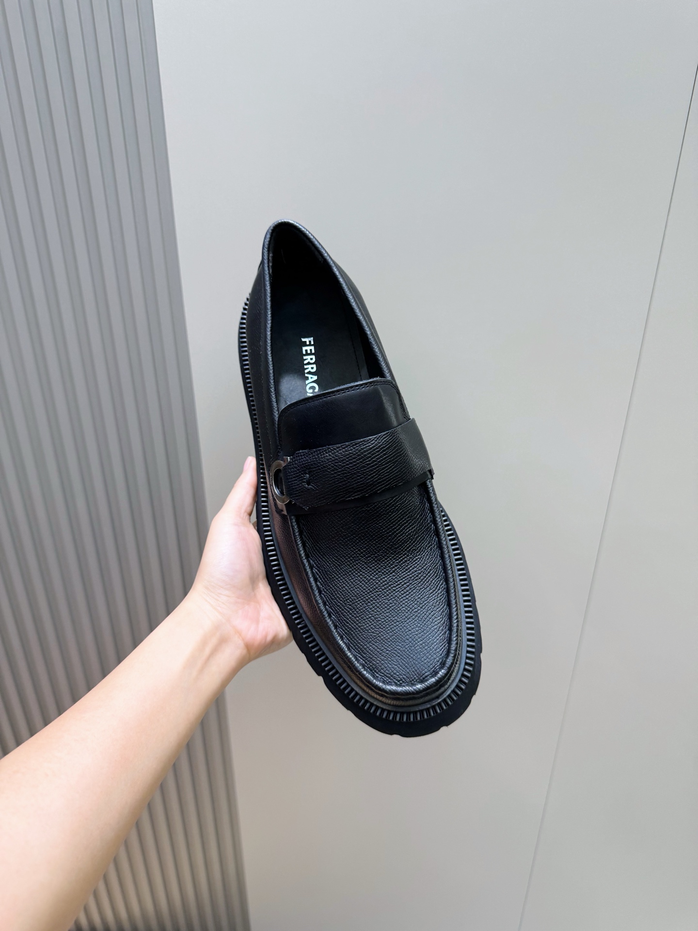 Ferragamo Male Leather Shoes Cow Leather M-s