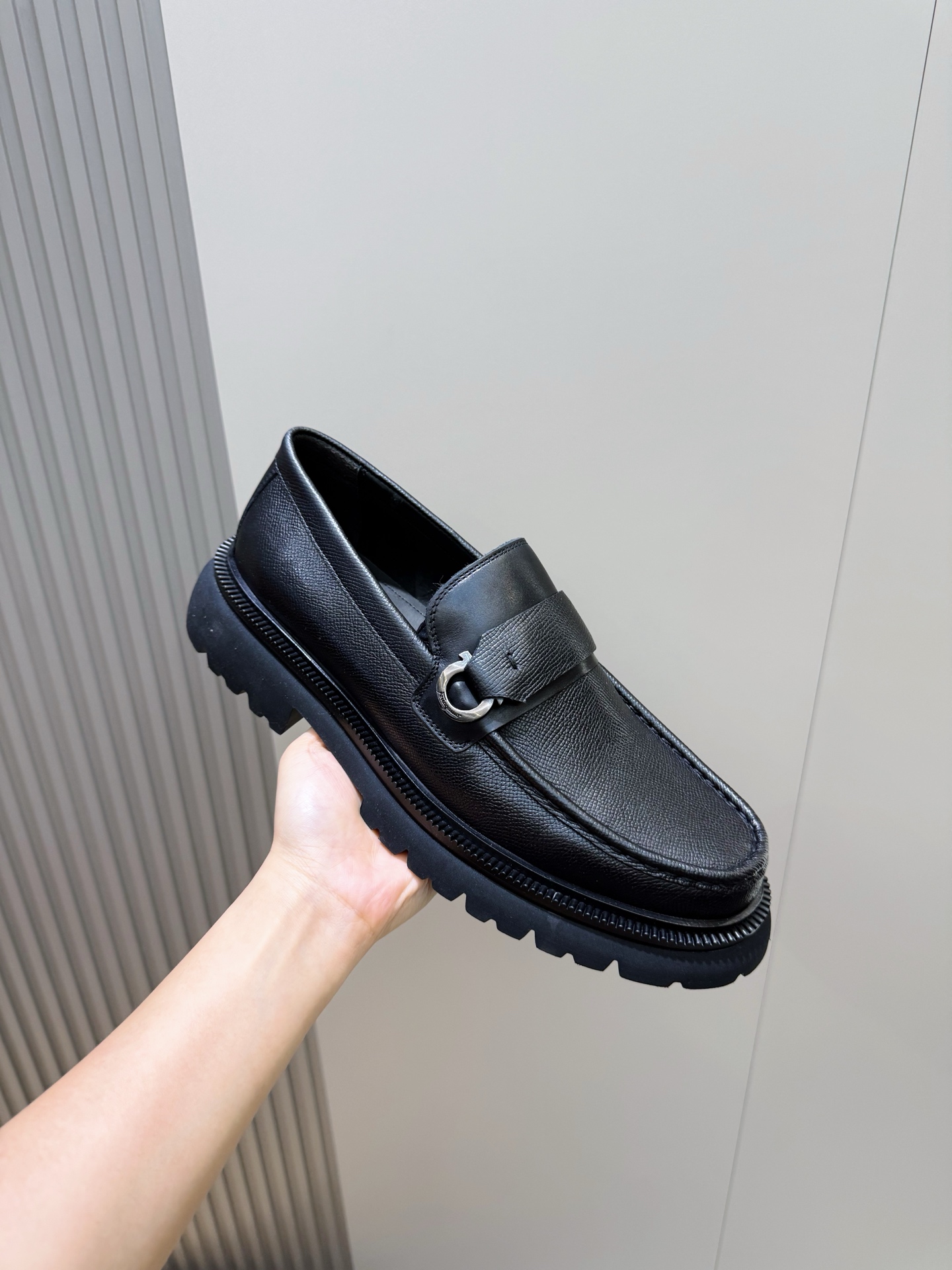 Ferragamo Male Leather Shoes Cow Leather M-s