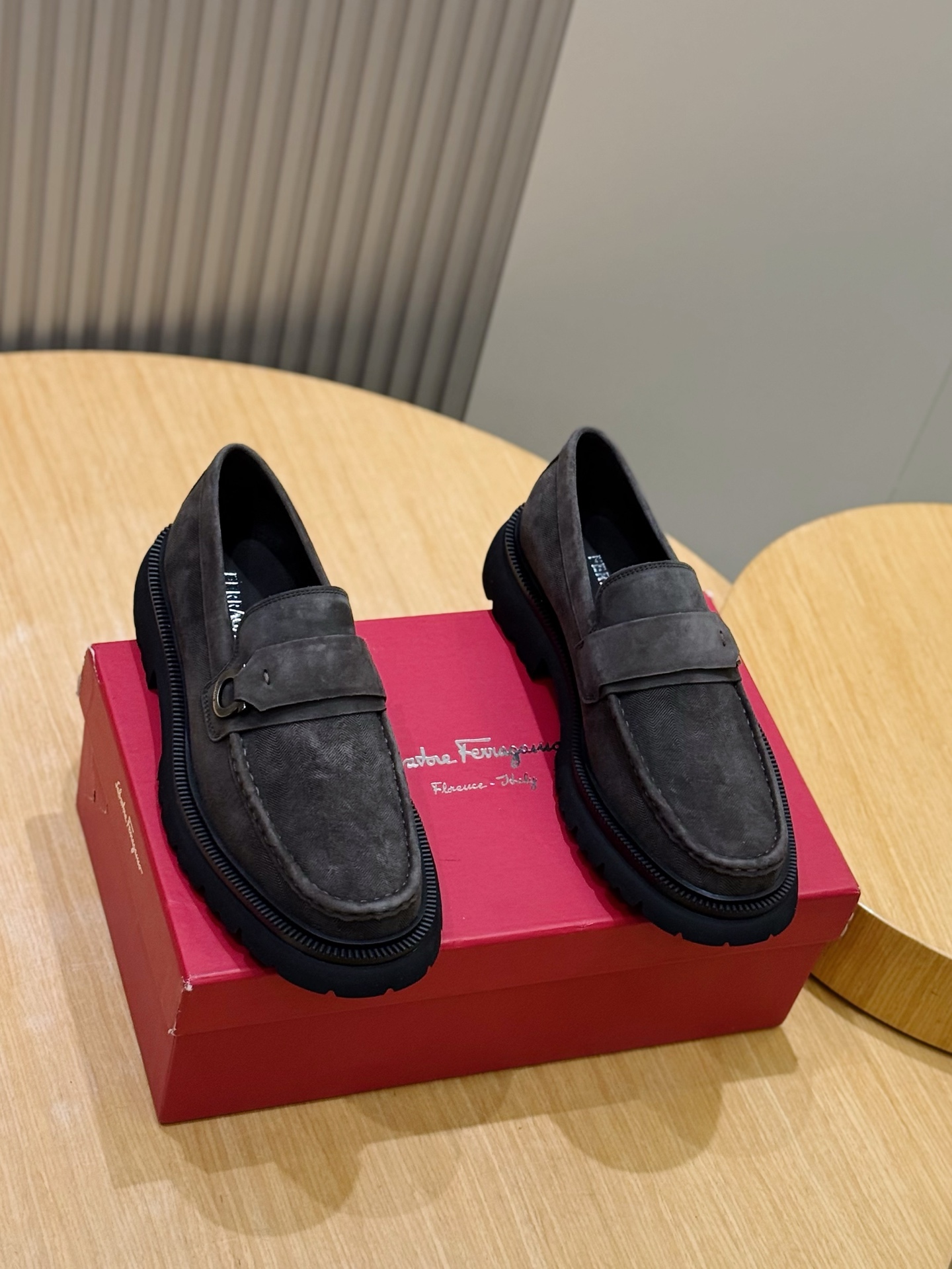 Ferragamo Male Leather Shoes Cow Leather M-s