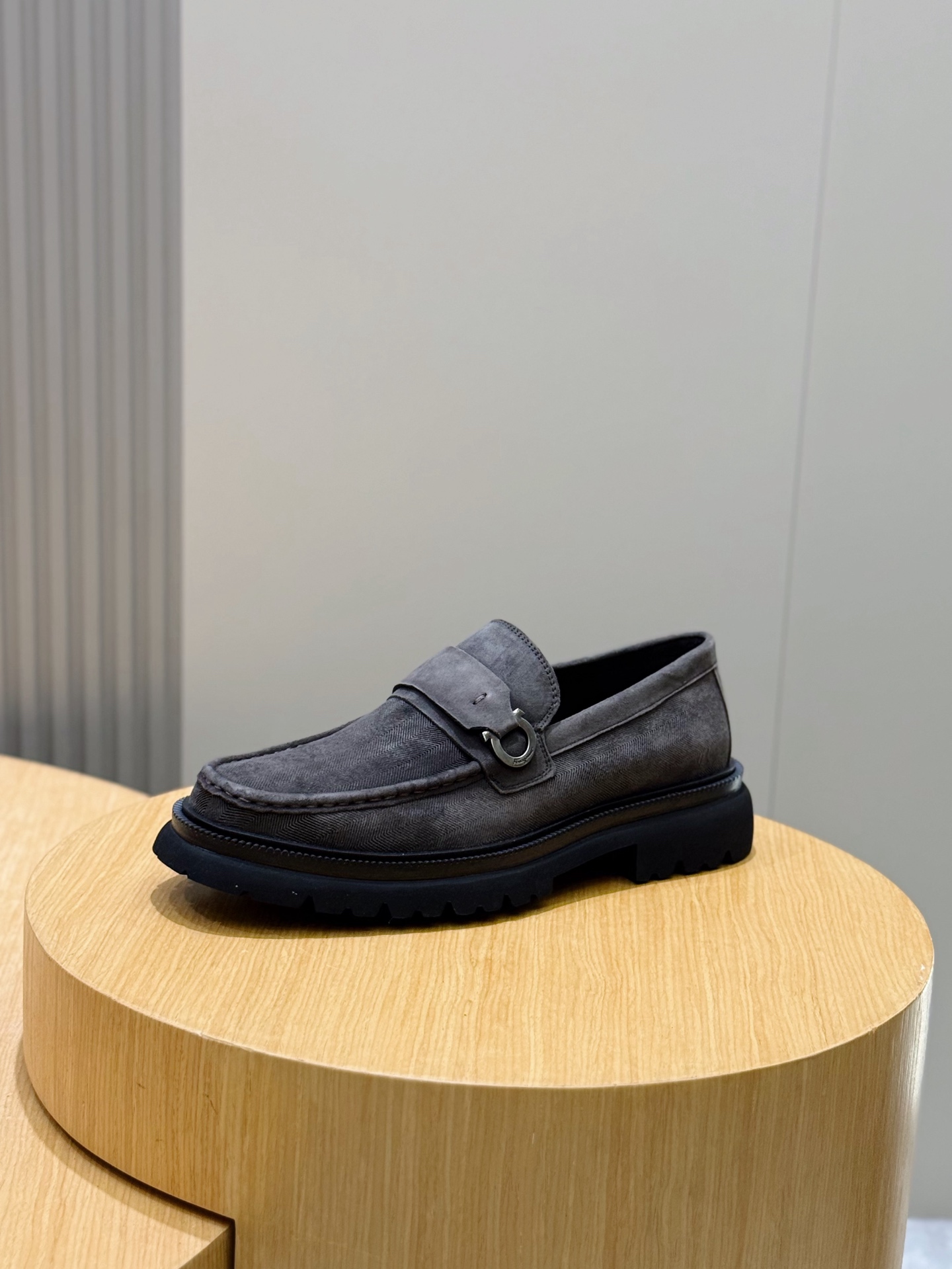 Ferragamo Male Leather Shoes Cow Leather M-s