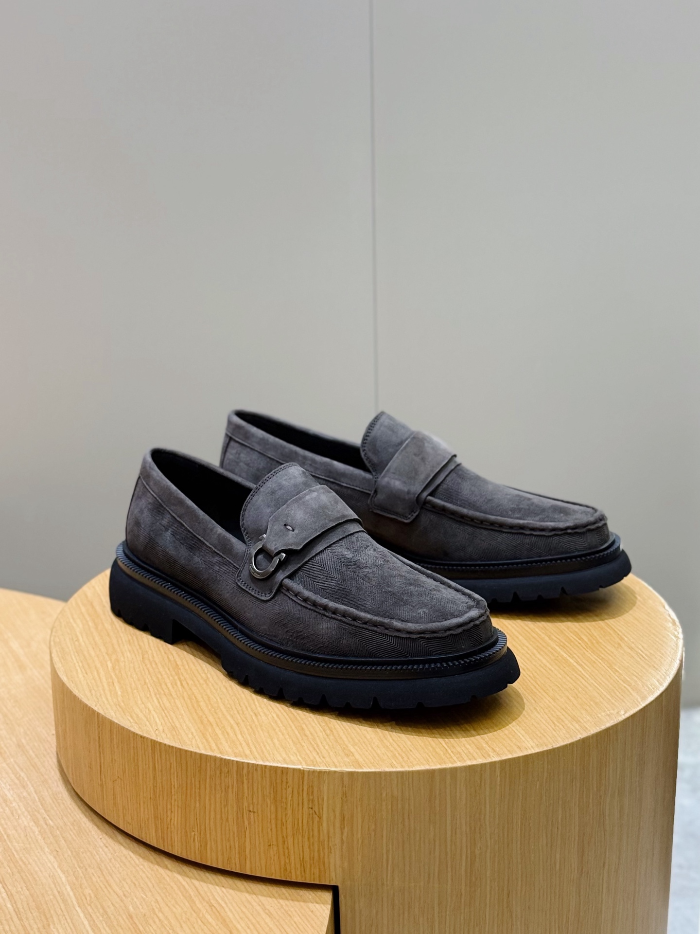 Ferragamo Male Leather Shoes Cow Leather M-s