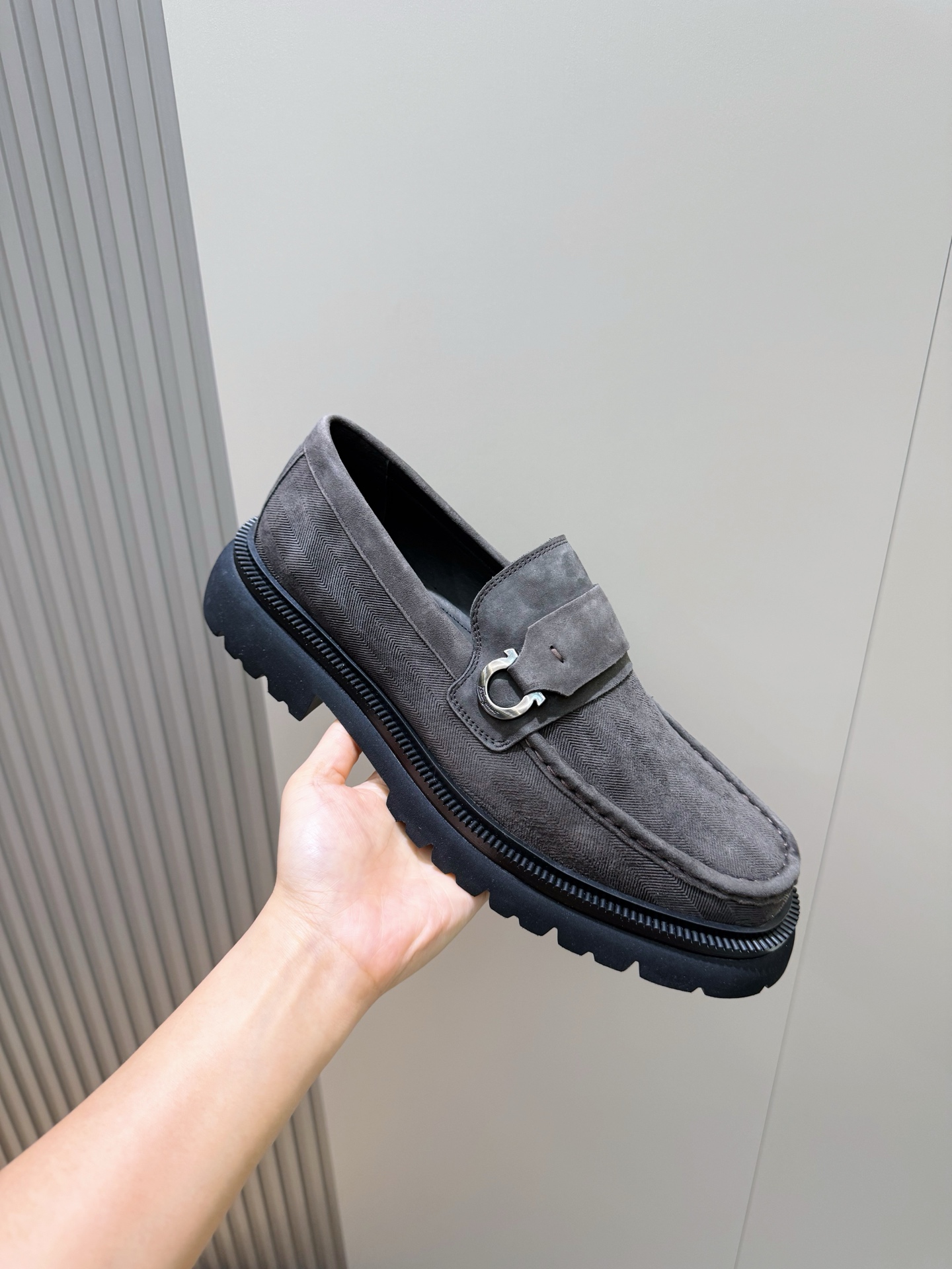 Ferragamo Male Leather Shoes Cow Leather M-s