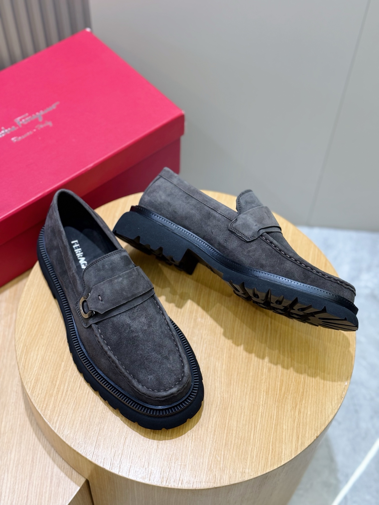 Ferragamo Male Leather Shoes Cow Leather M-s