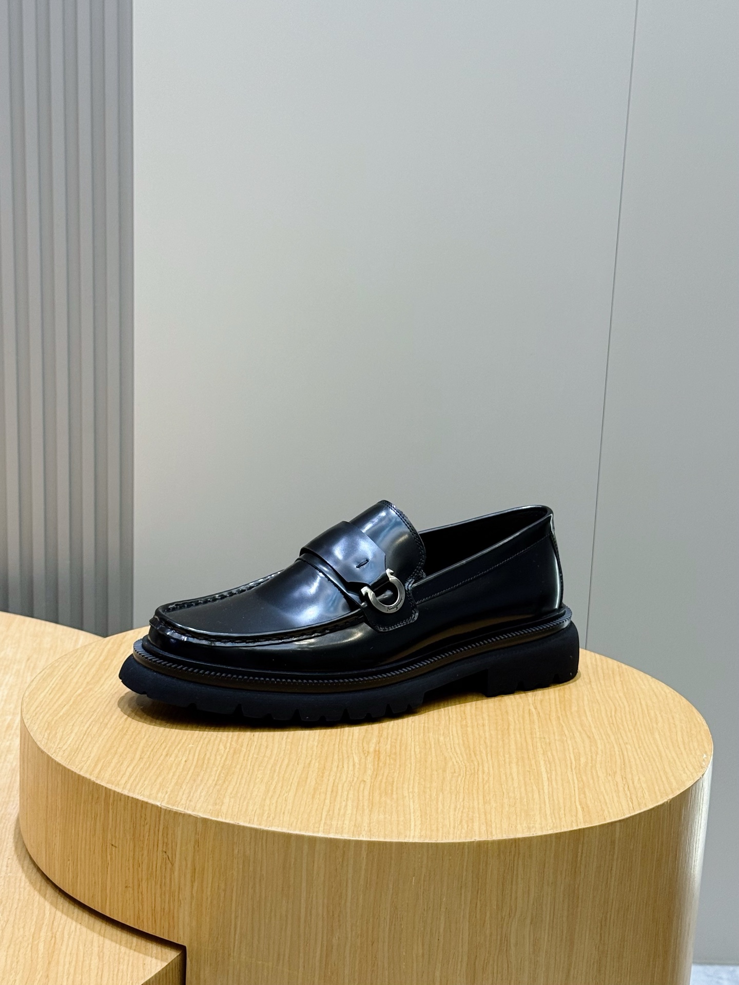 Ferragamo Male Leather Shoes Cow Leather M-s