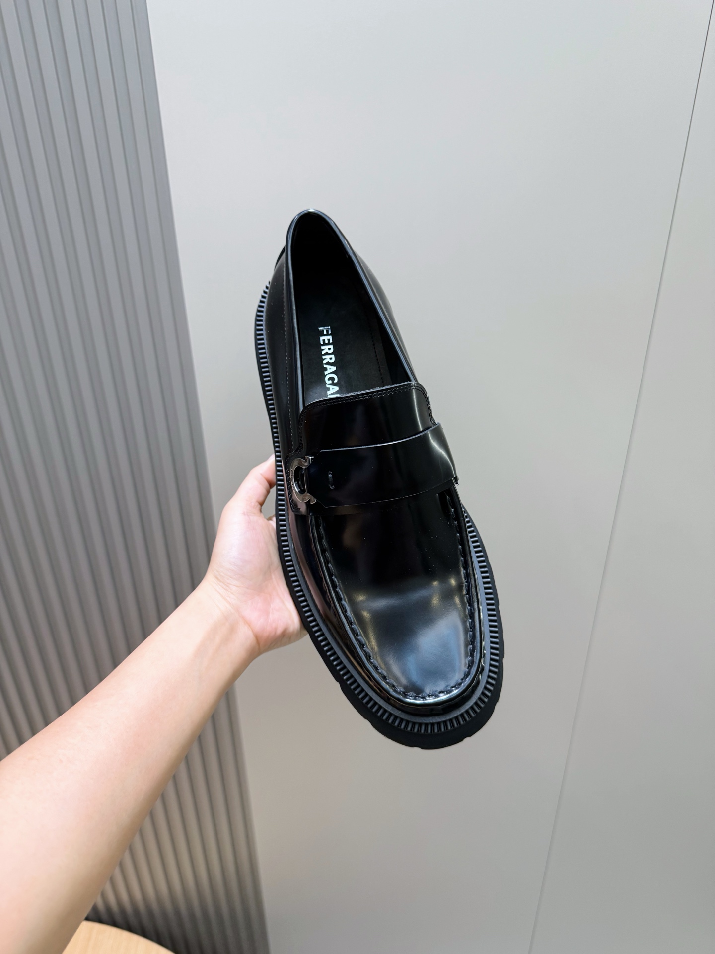 Ferragamo Male Leather Shoes Cow Leather M-s