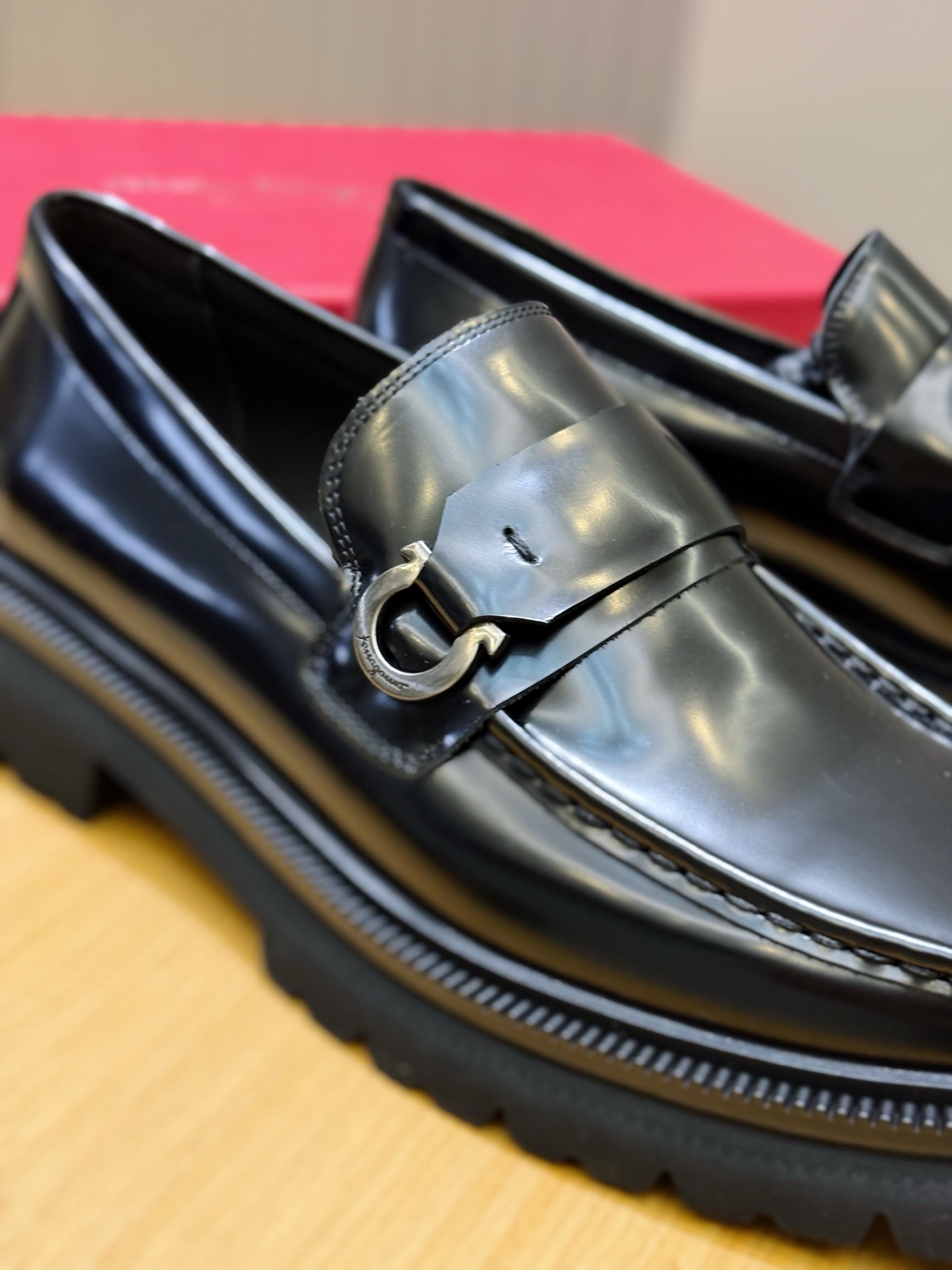 Ferragamo Male Leather Shoes Cow Leather M-s