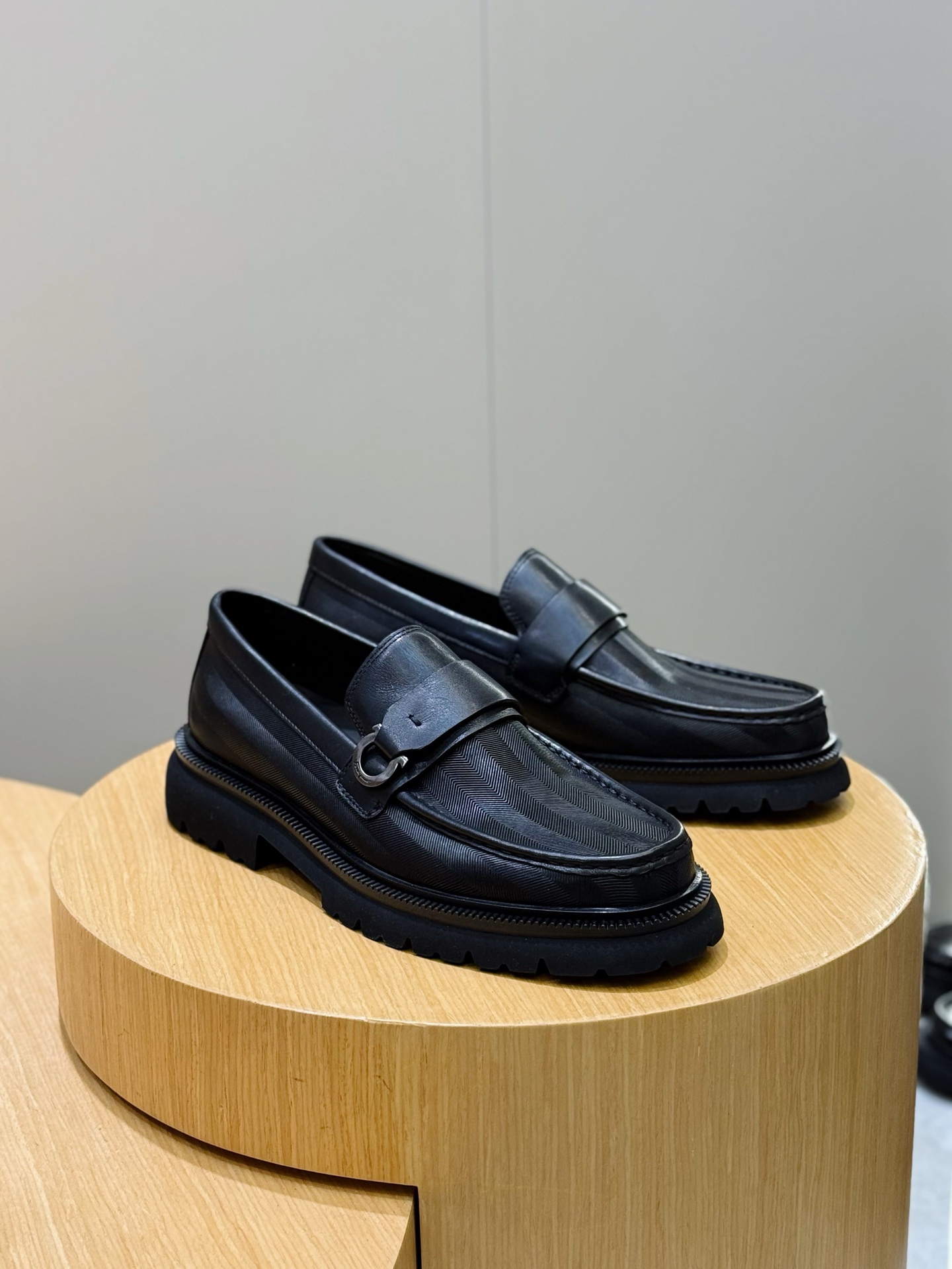 Ferragamo Male Leather Shoes Cow Leather M-s