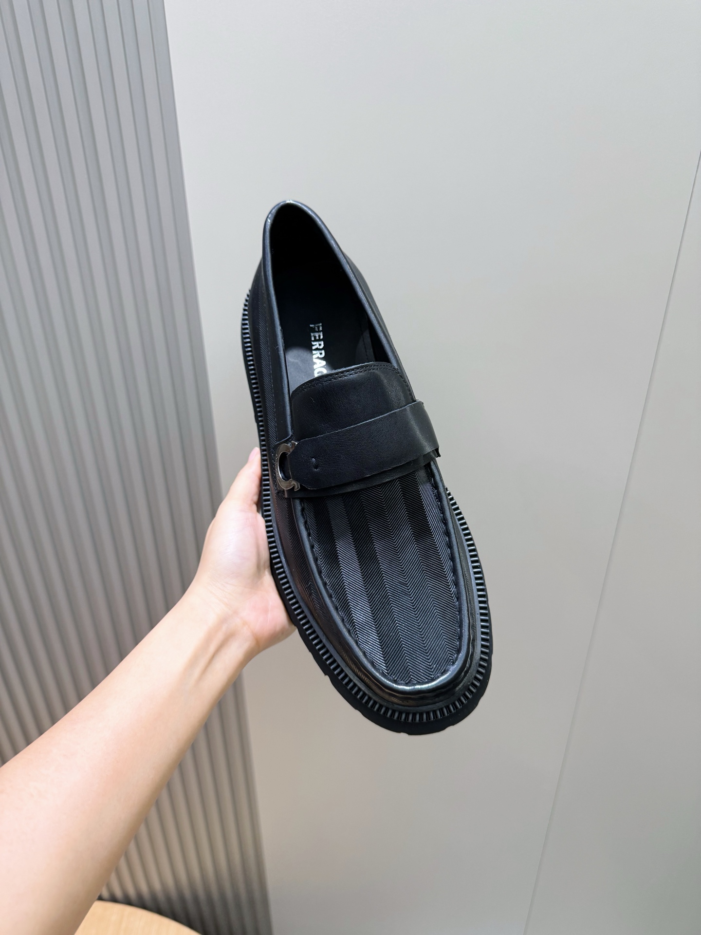 Ferragamo Male Leather Shoes Cow Leather M-s