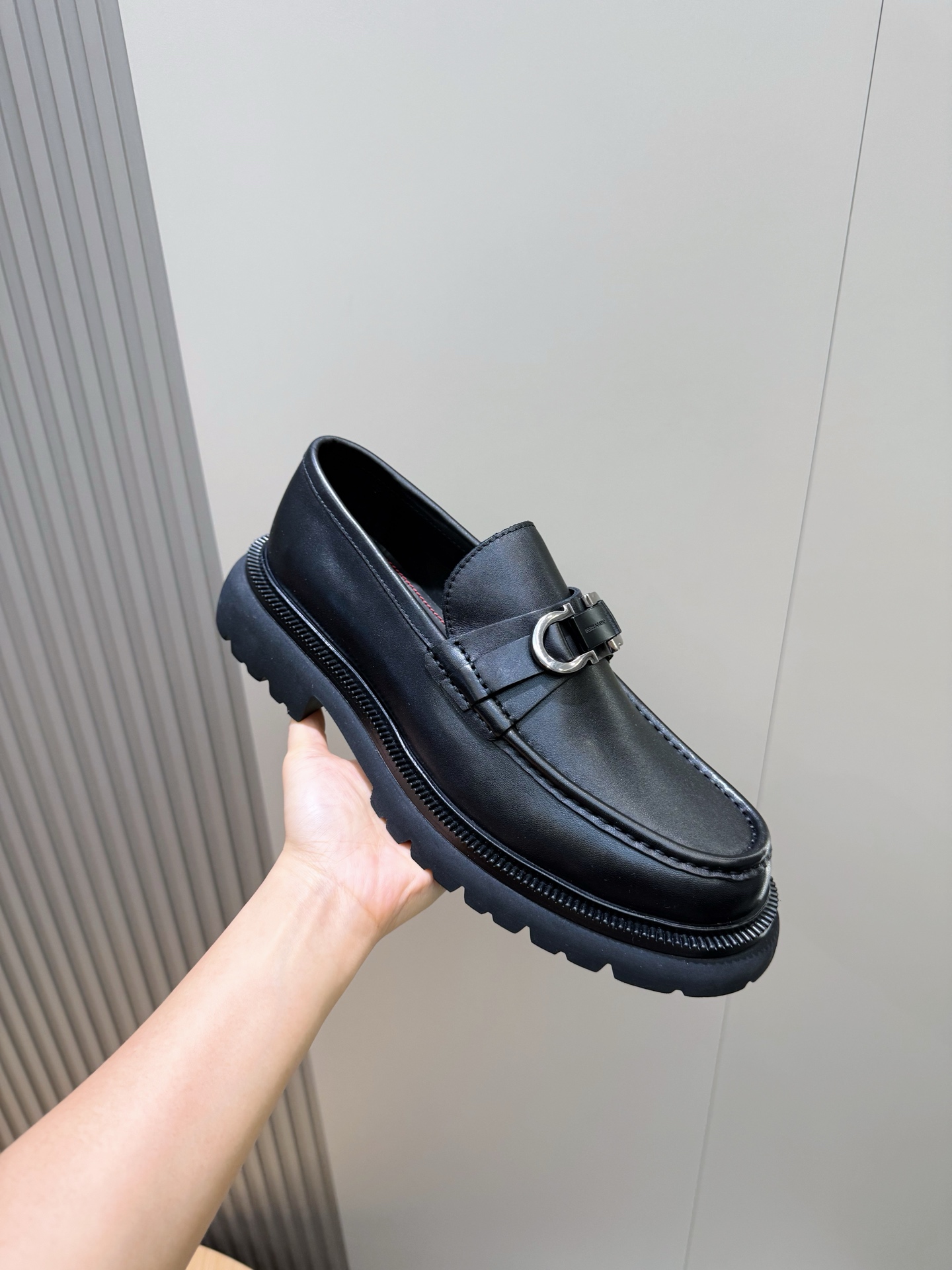 Ferragamo Male Leather Shoes Cow Leather M-s