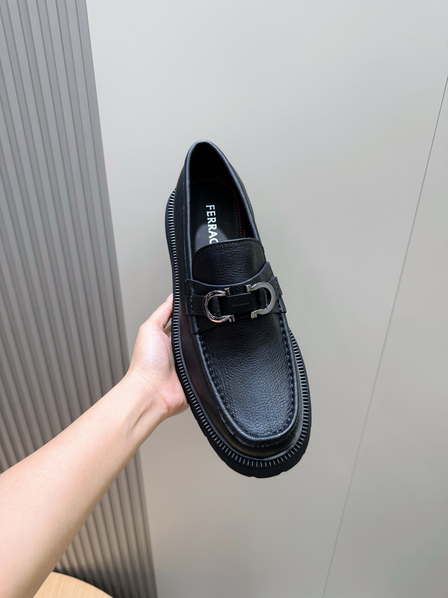 Ferragamo Male Leather Shoes Cow Leather M-s