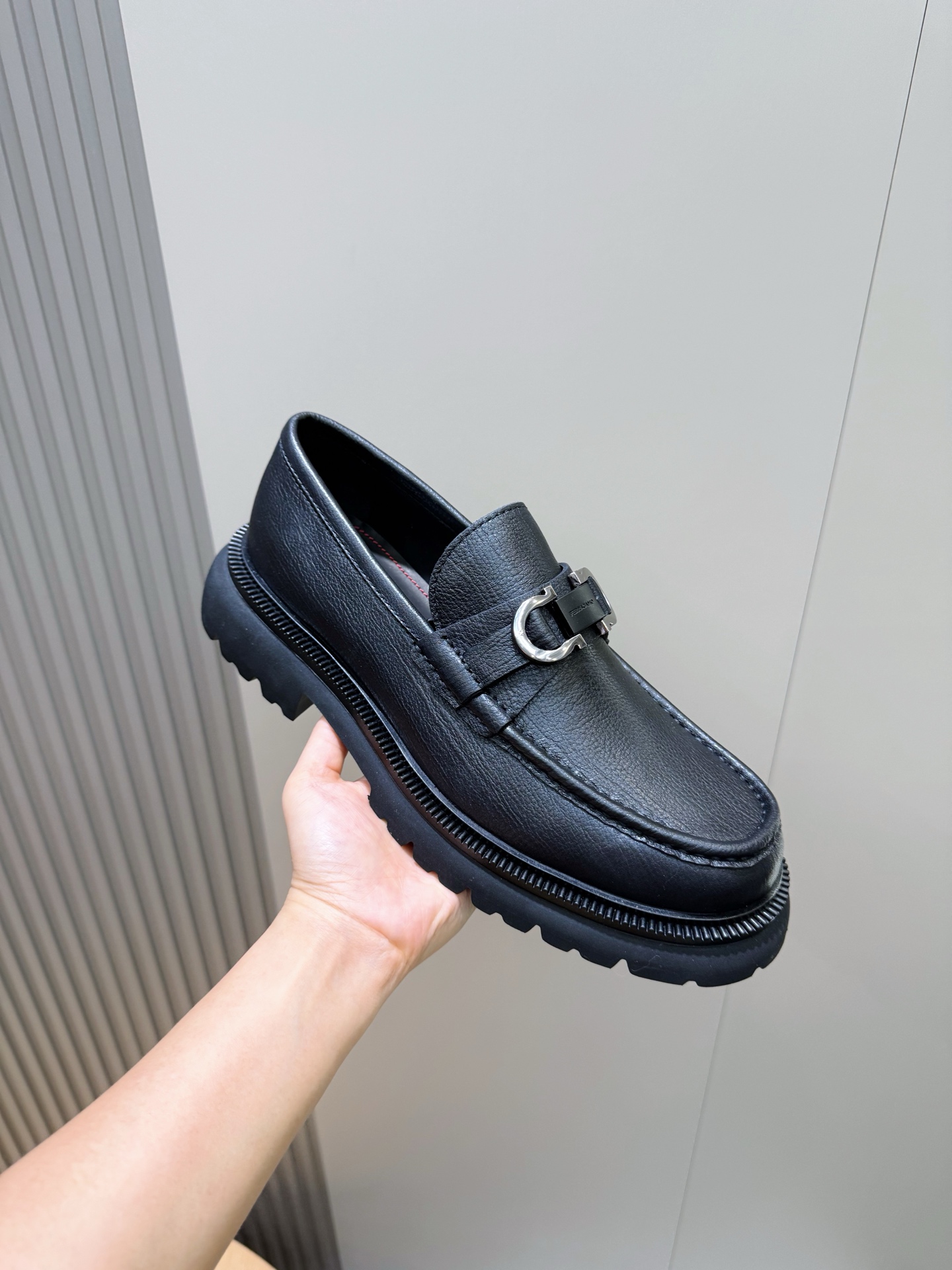 Ferragamo Male Leather Shoes Cow Leather M-s