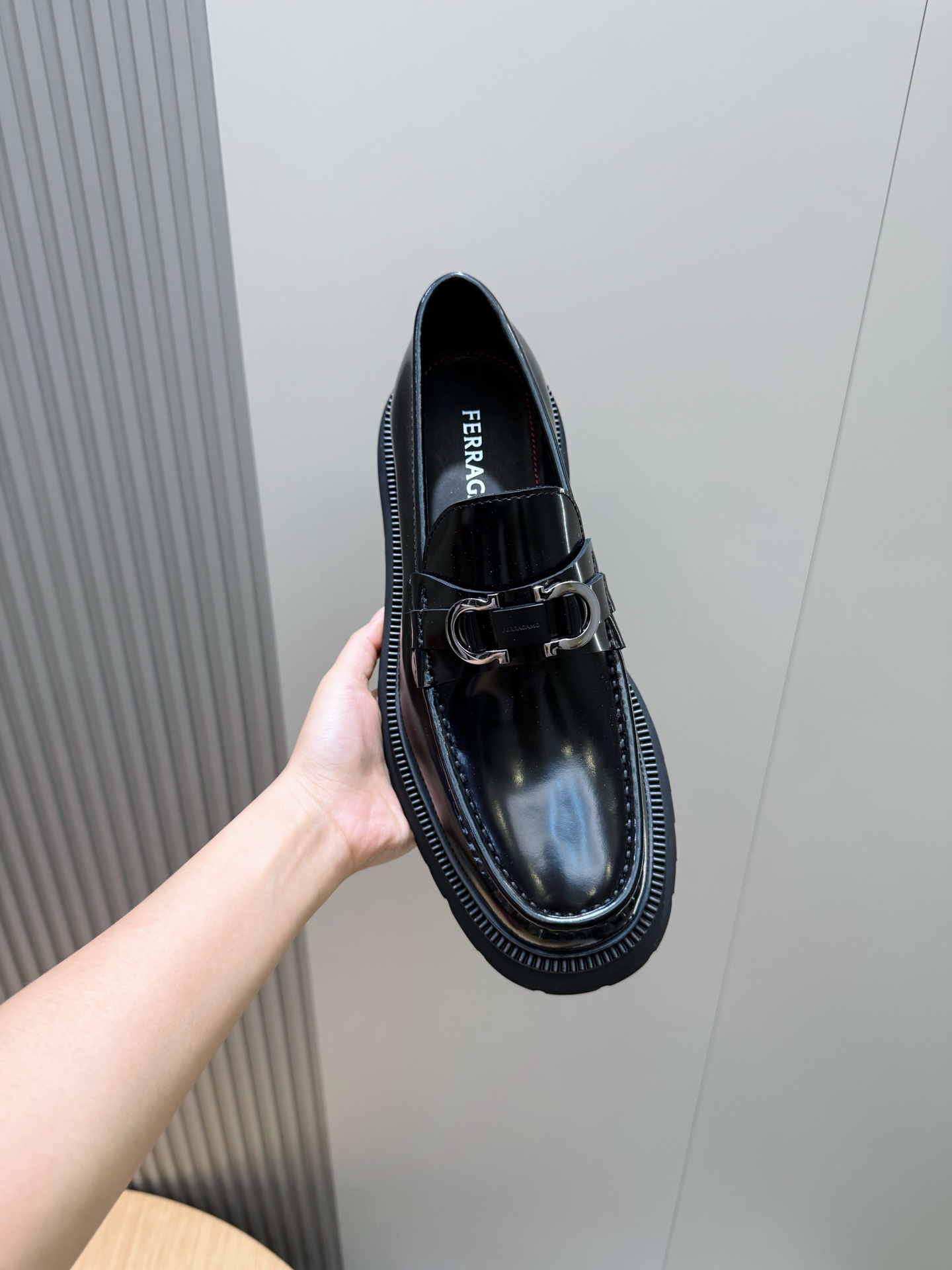 Ferragamo Male Leather Shoes Cow Leather M-s