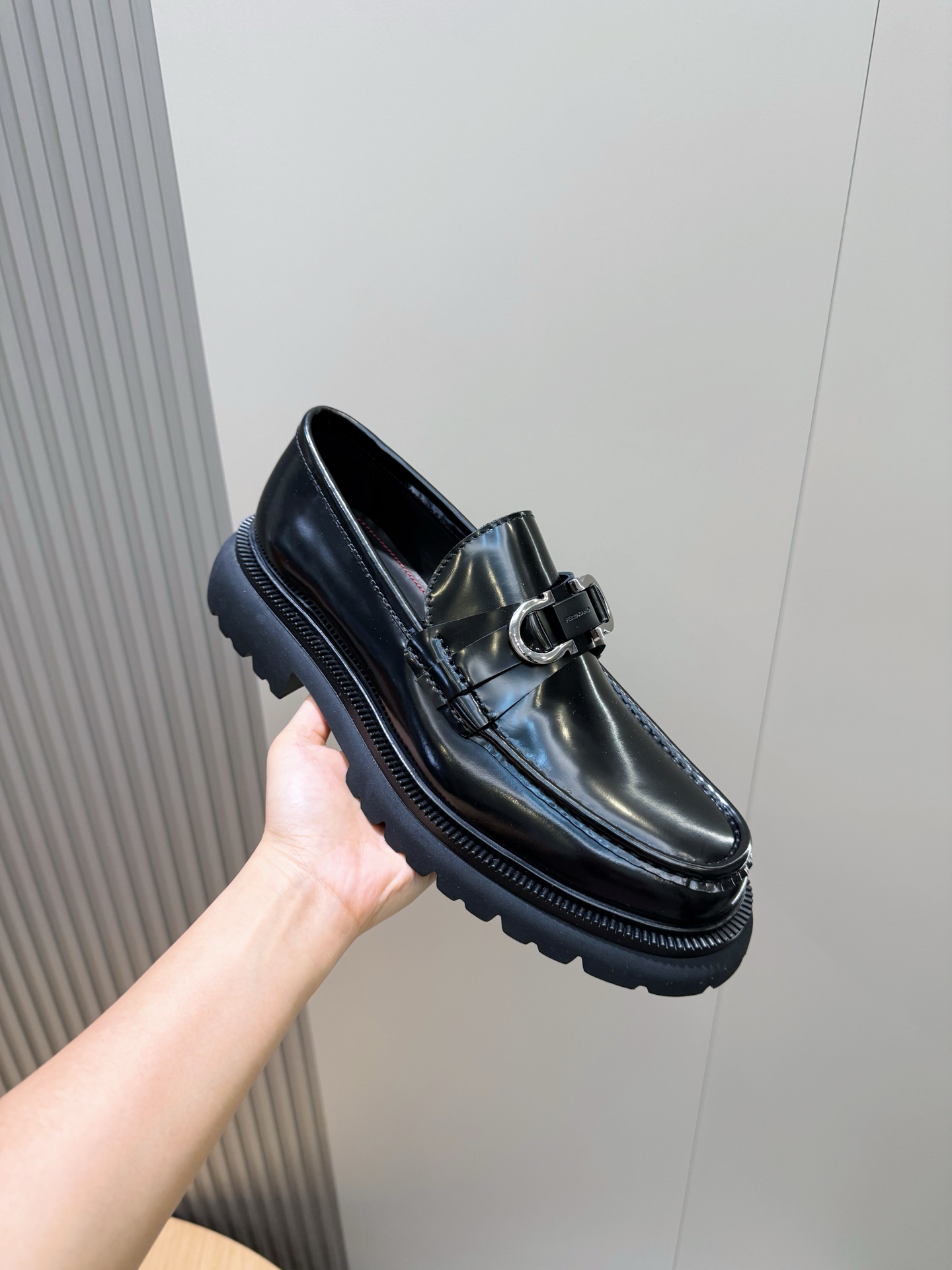 Ferragamo Male Leather Shoes Cow Leather M-s