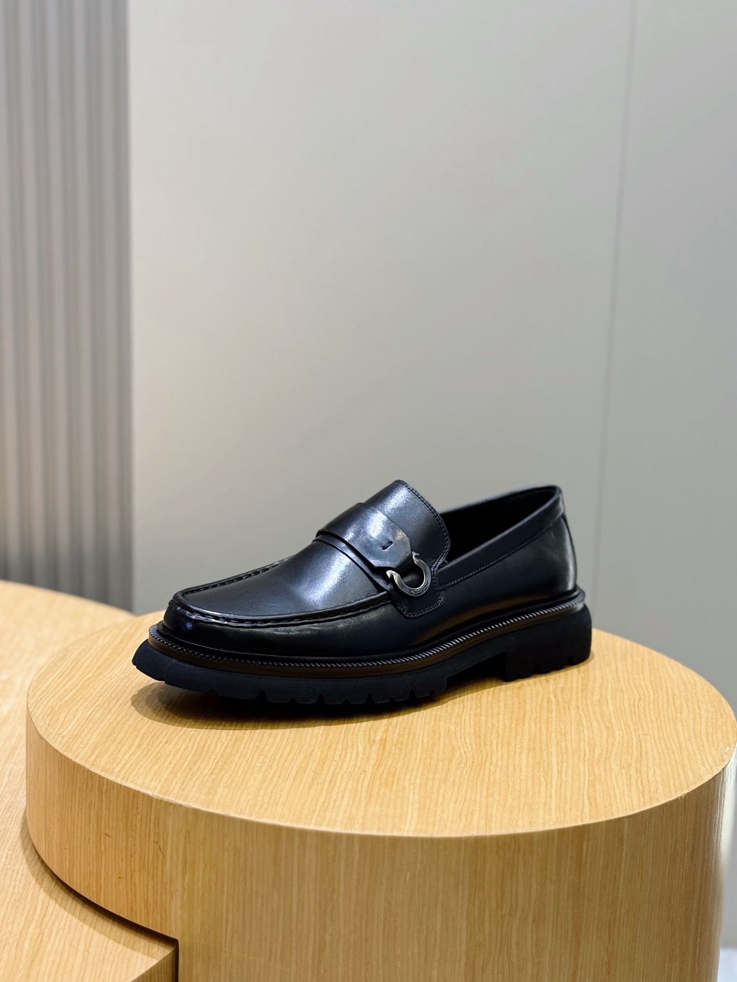 Ferragamo Male Leather Shoes Cow Leather M-s