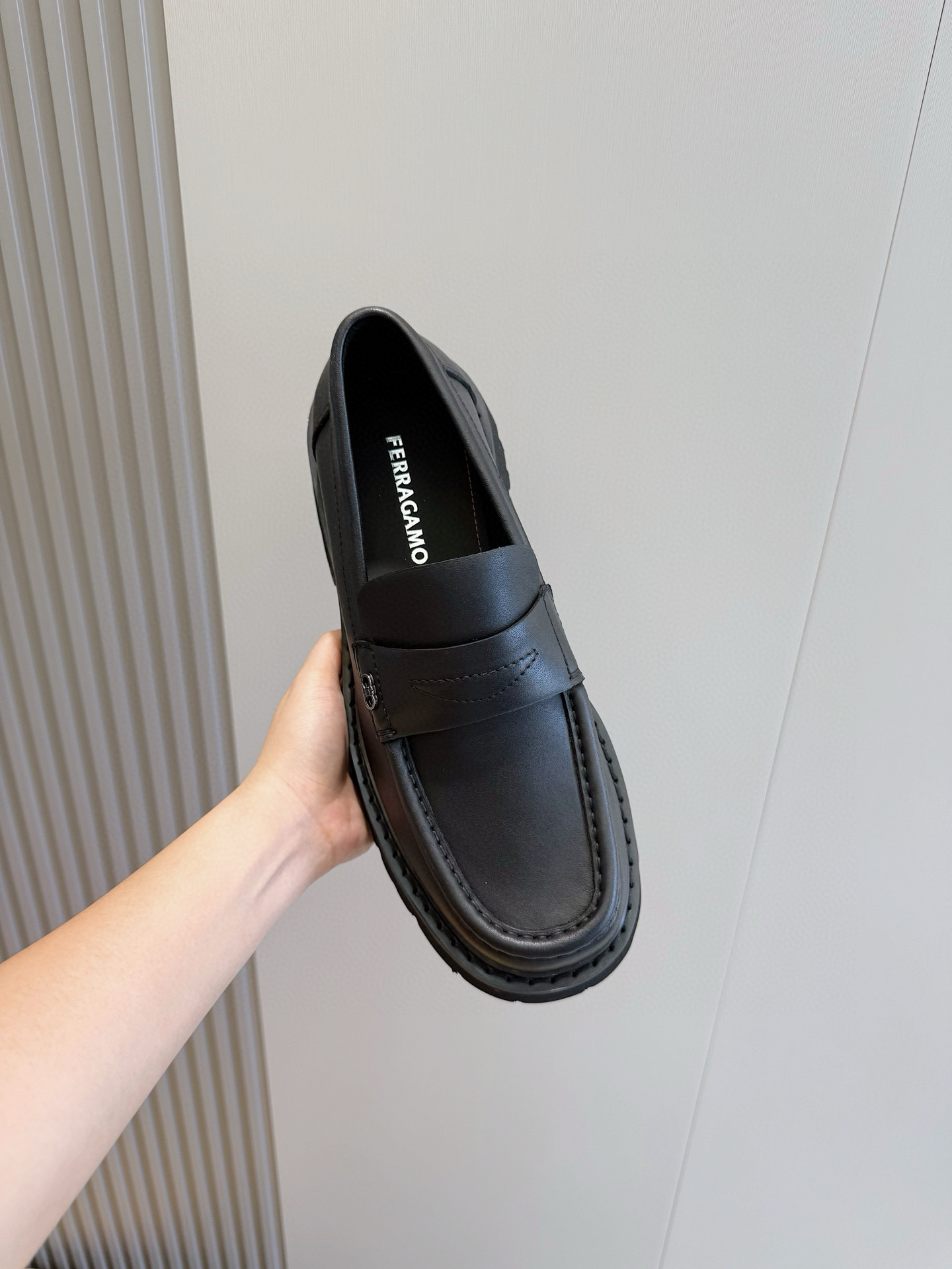 Ferragamo Male Leather Shoes Cow Leather M-s