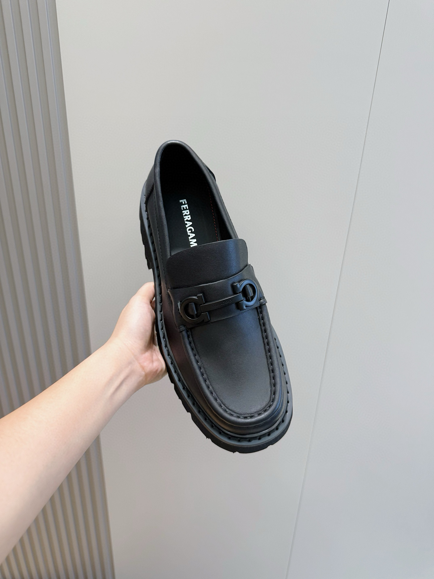 Ferragamo Male Leather Shoes Cow Leather M-s