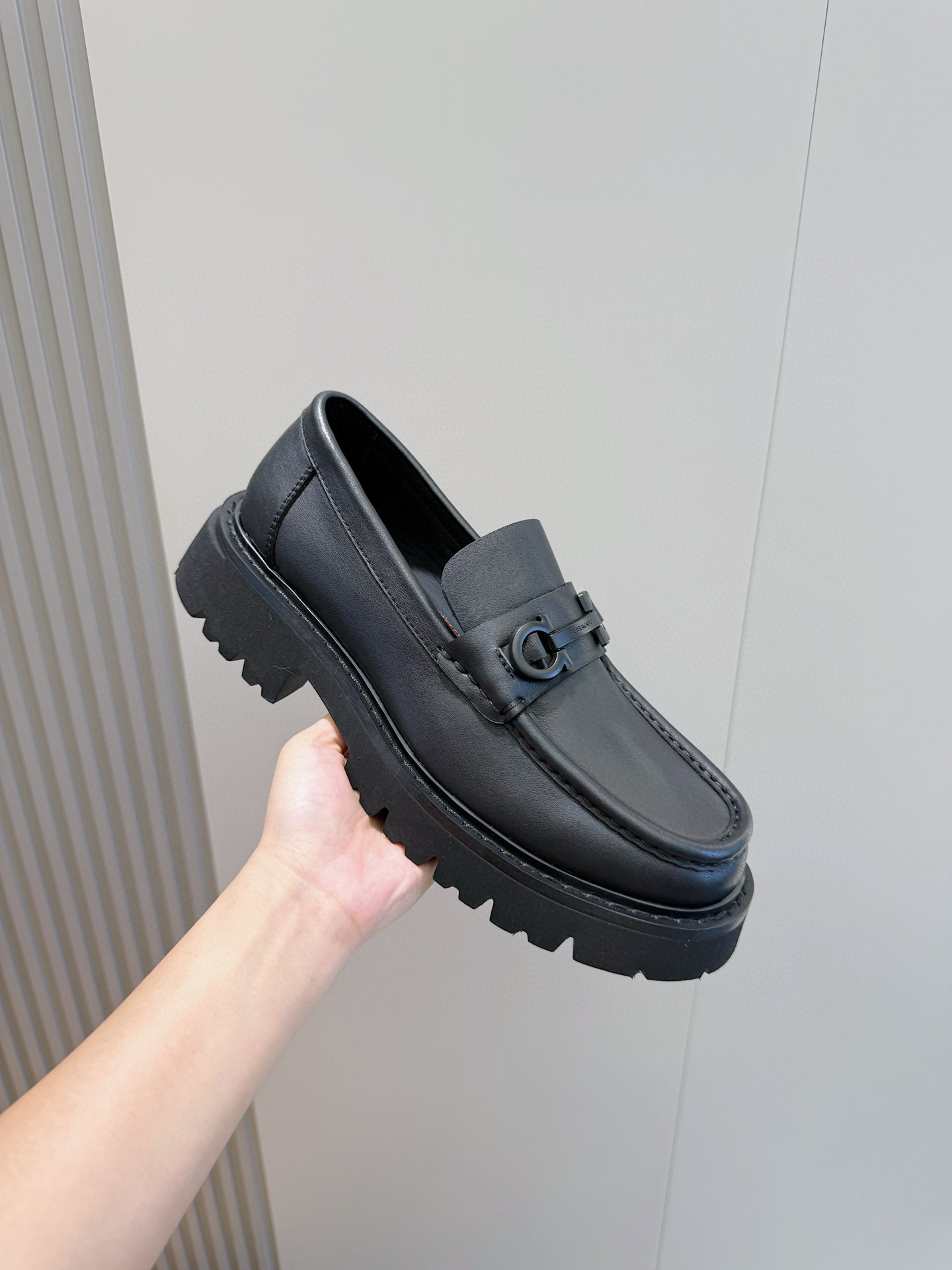 Ferragamo Male Leather Shoes Cow Leather M-s