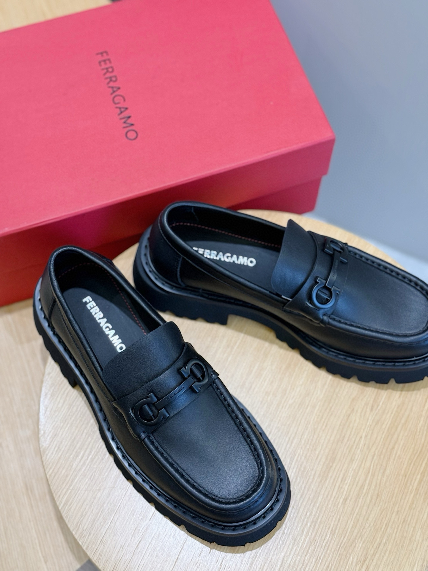 Ferragamo Male Leather Shoes Cow Leather M-s