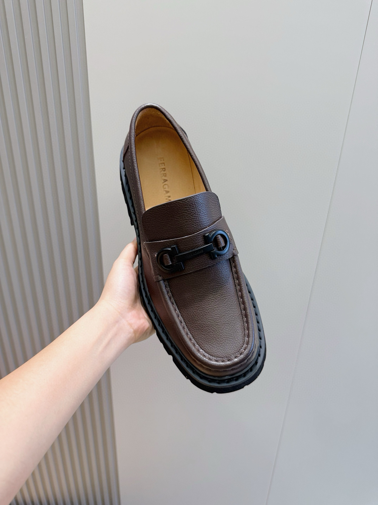 Ferragamo Male Leather Shoes Cow Leather M-s