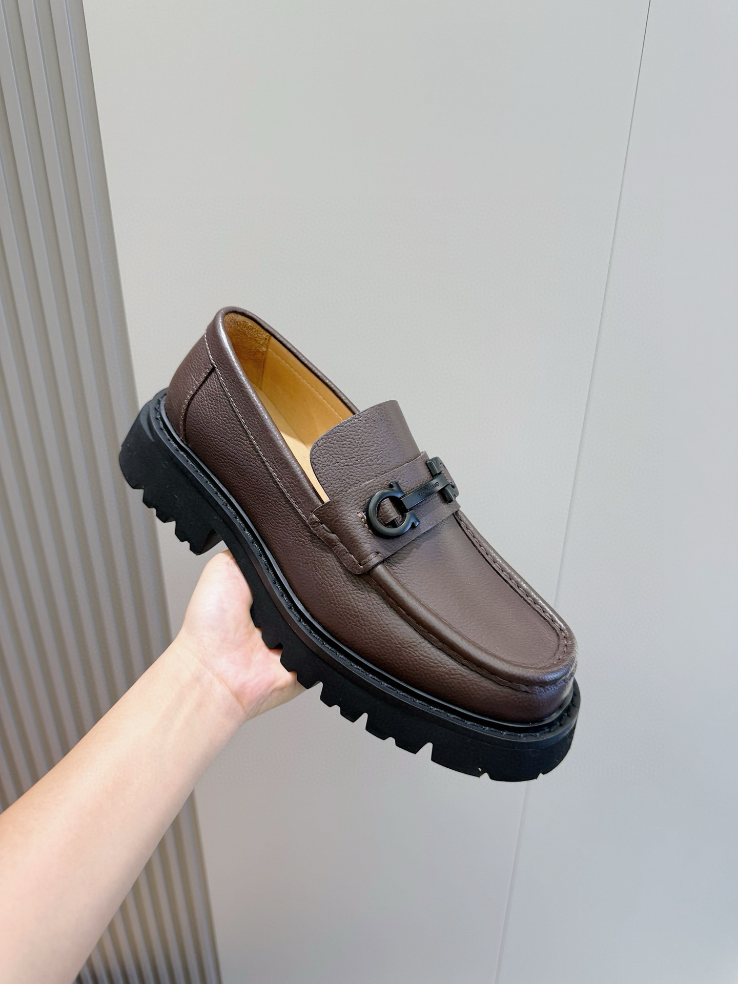 Ferragamo Male Leather Shoes Cow Leather M-s