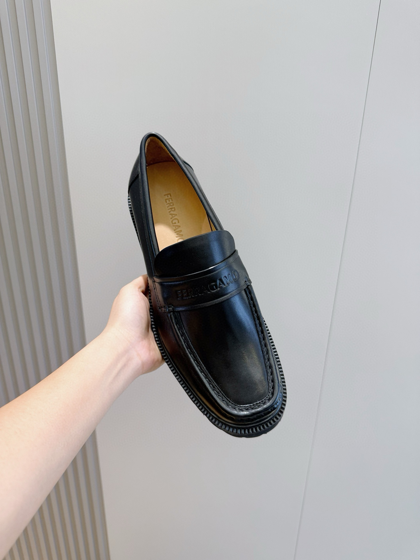 Ferragamo Male Leather Shoes Cow Leather M-s