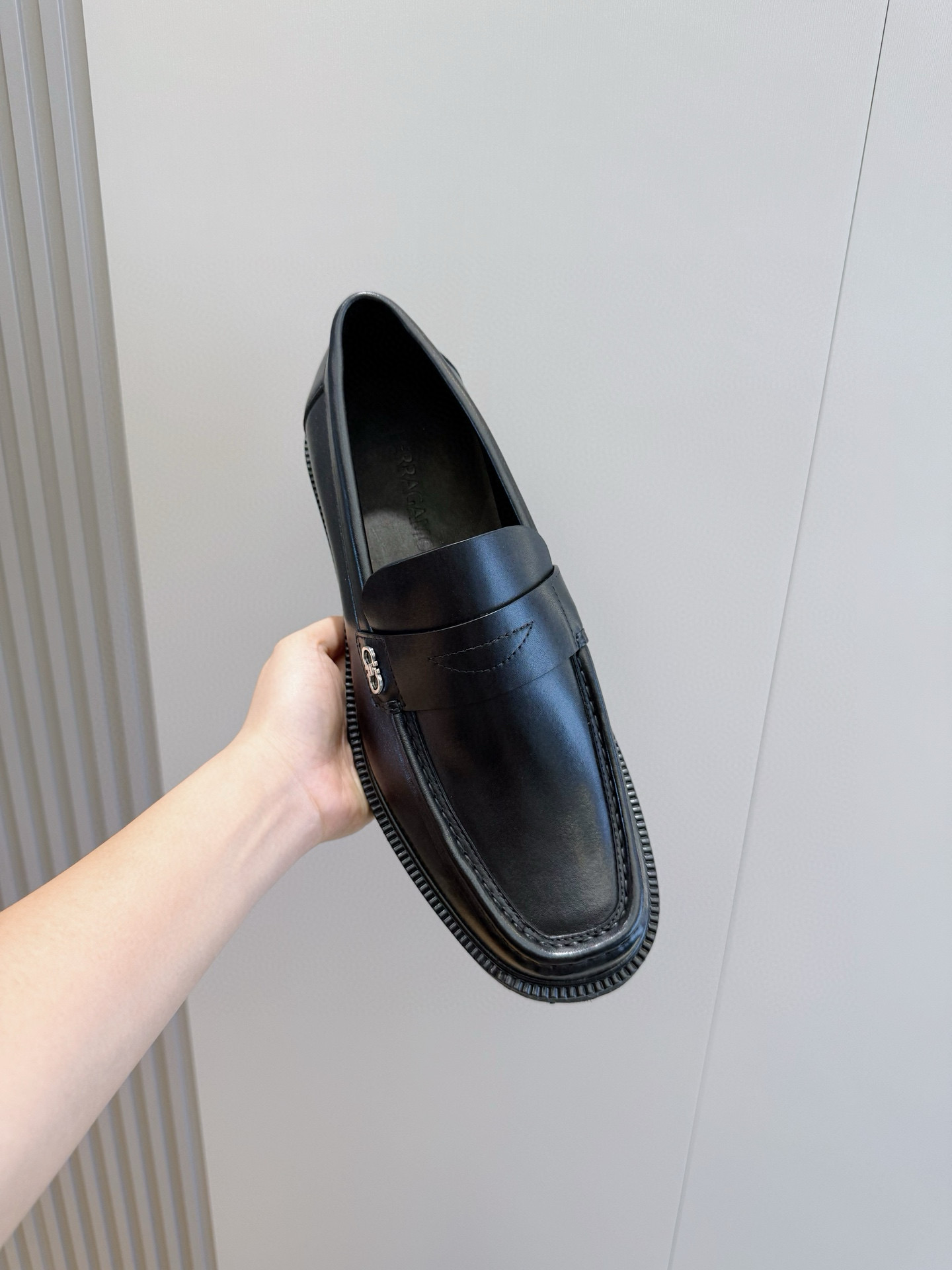 Ferragamo Male Leather Shoes Cow Leather M-s