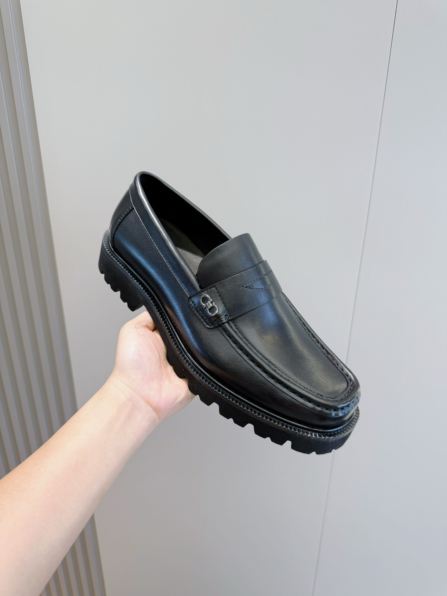 Ferragamo Male Leather Shoes Cow Leather M-s