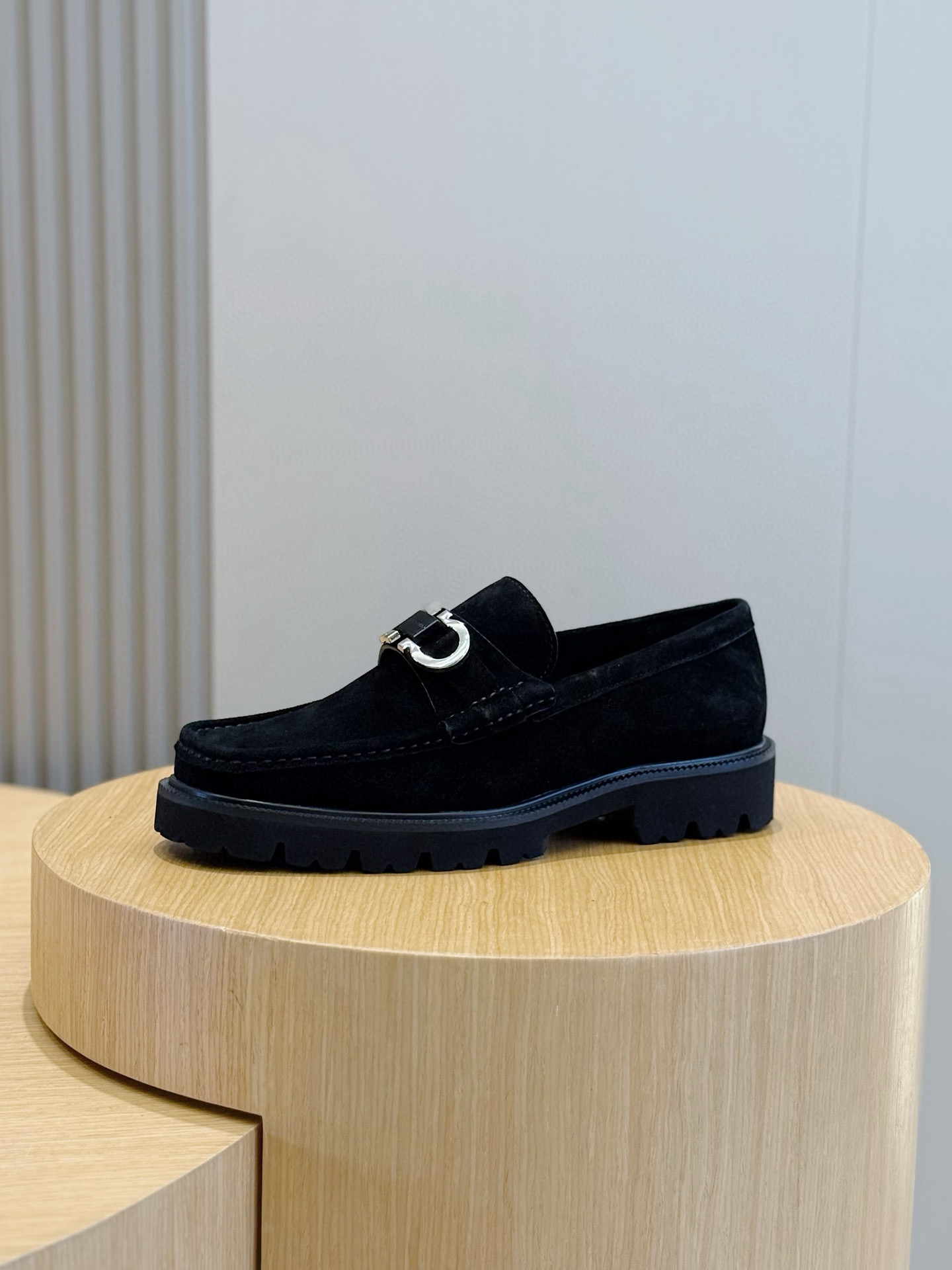 Ferragamo Male Leather Shoes Cow Leather M-s