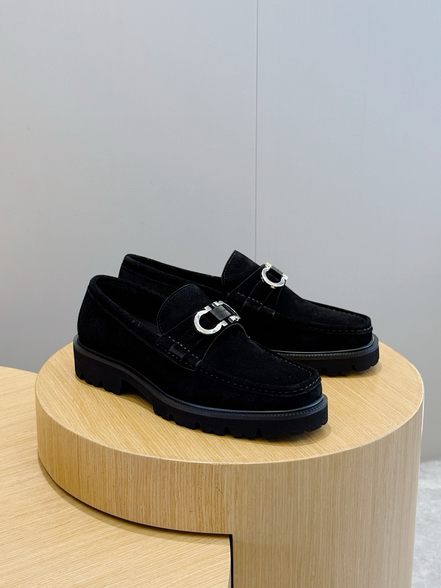 Ferragamo Male Leather Shoes Cow Leather M-s