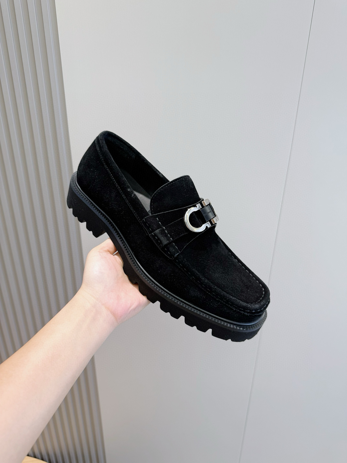 Ferragamo Male Leather Shoes Cow Leather M-s