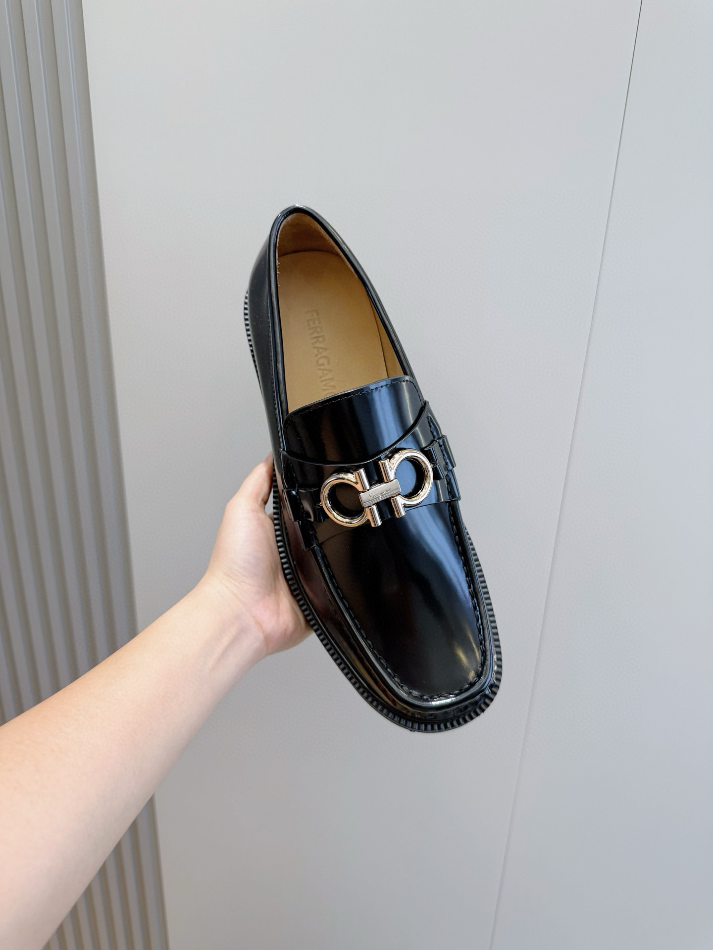 Ferragamo Male Leather Shoes Cow Leather M-s