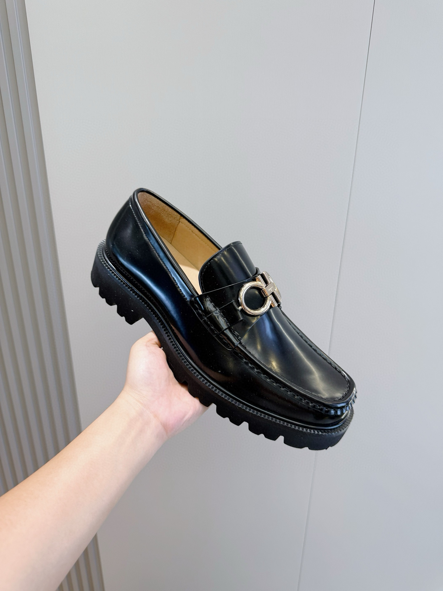 Ferragamo Male Leather Shoes Cow Leather M-s