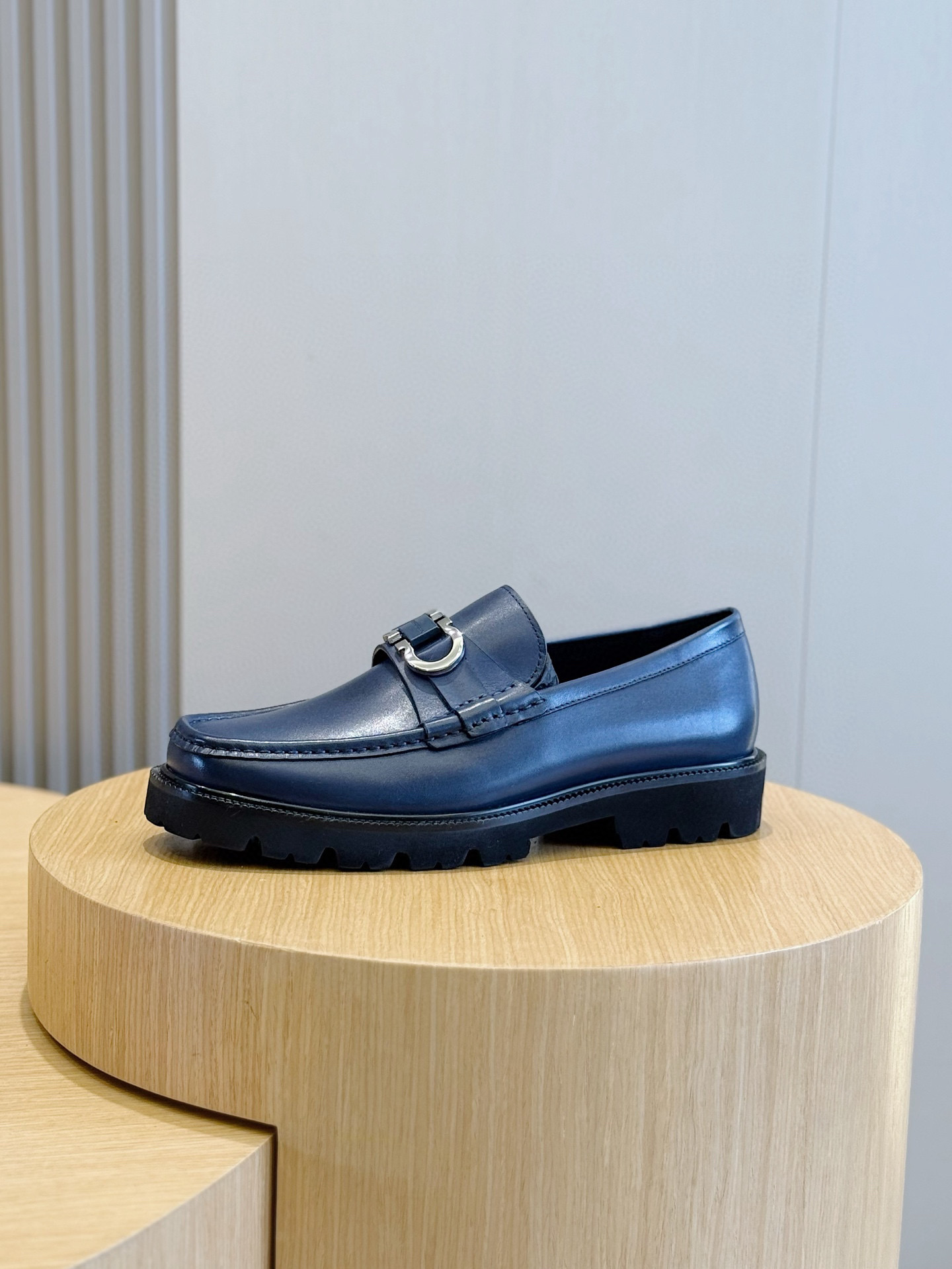 Ferragamo Male Leather Shoes Cow Leather M-s