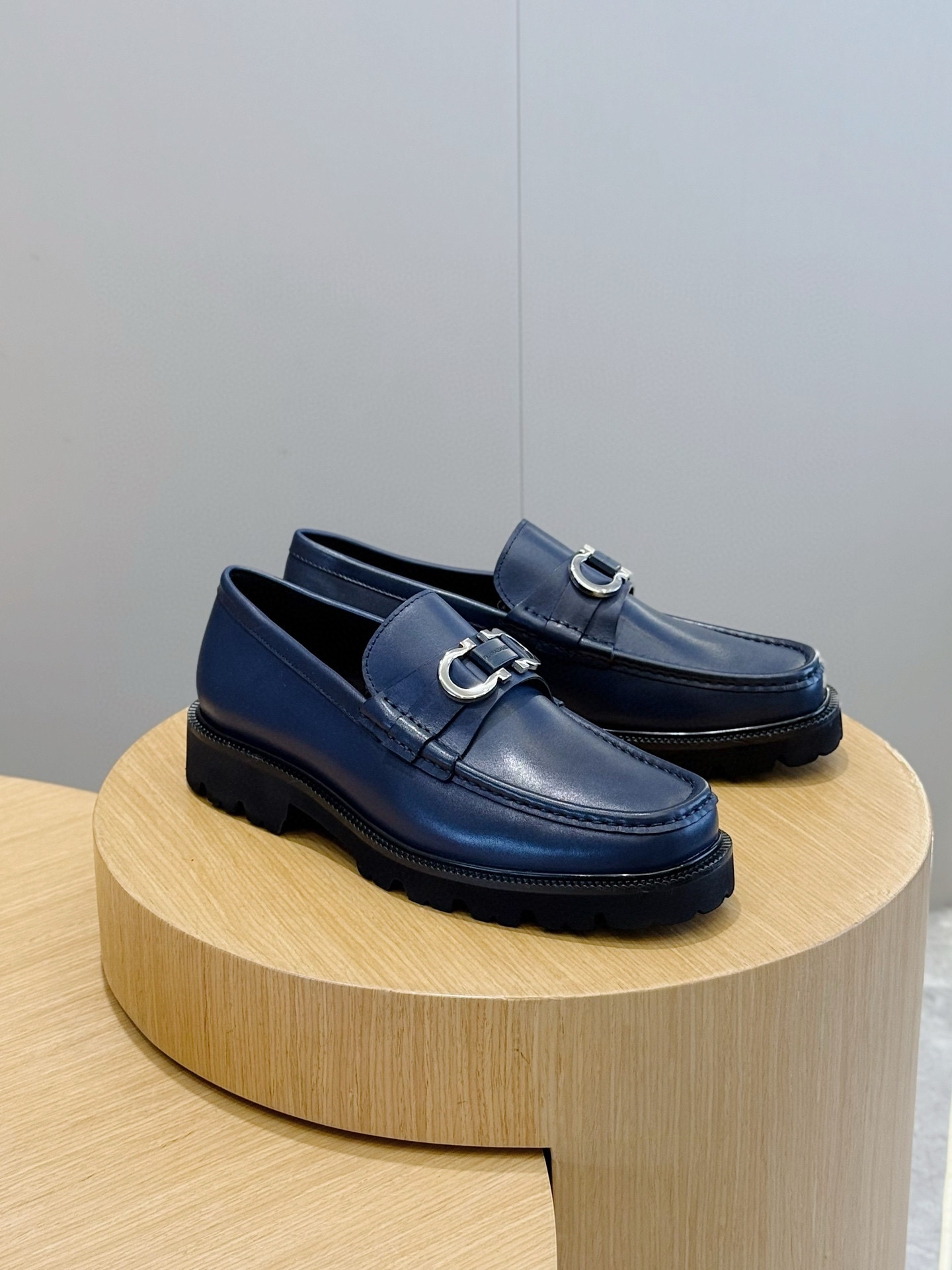 Ferragamo Male Leather Shoes Cow Leather M-s