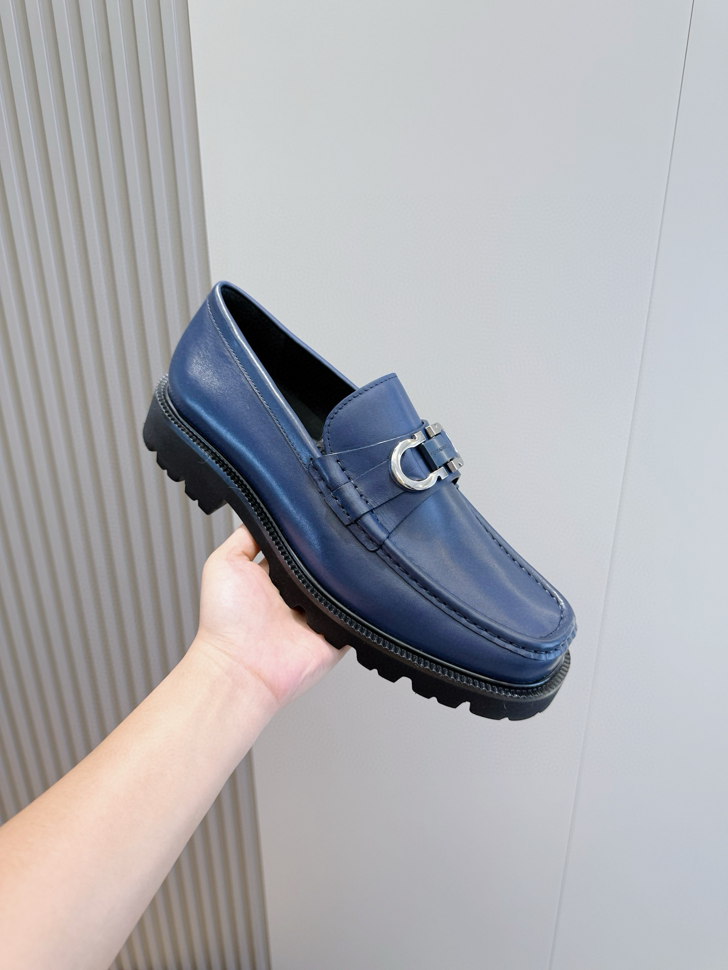 Ferragamo Male Leather Shoes Cow Leather M-s