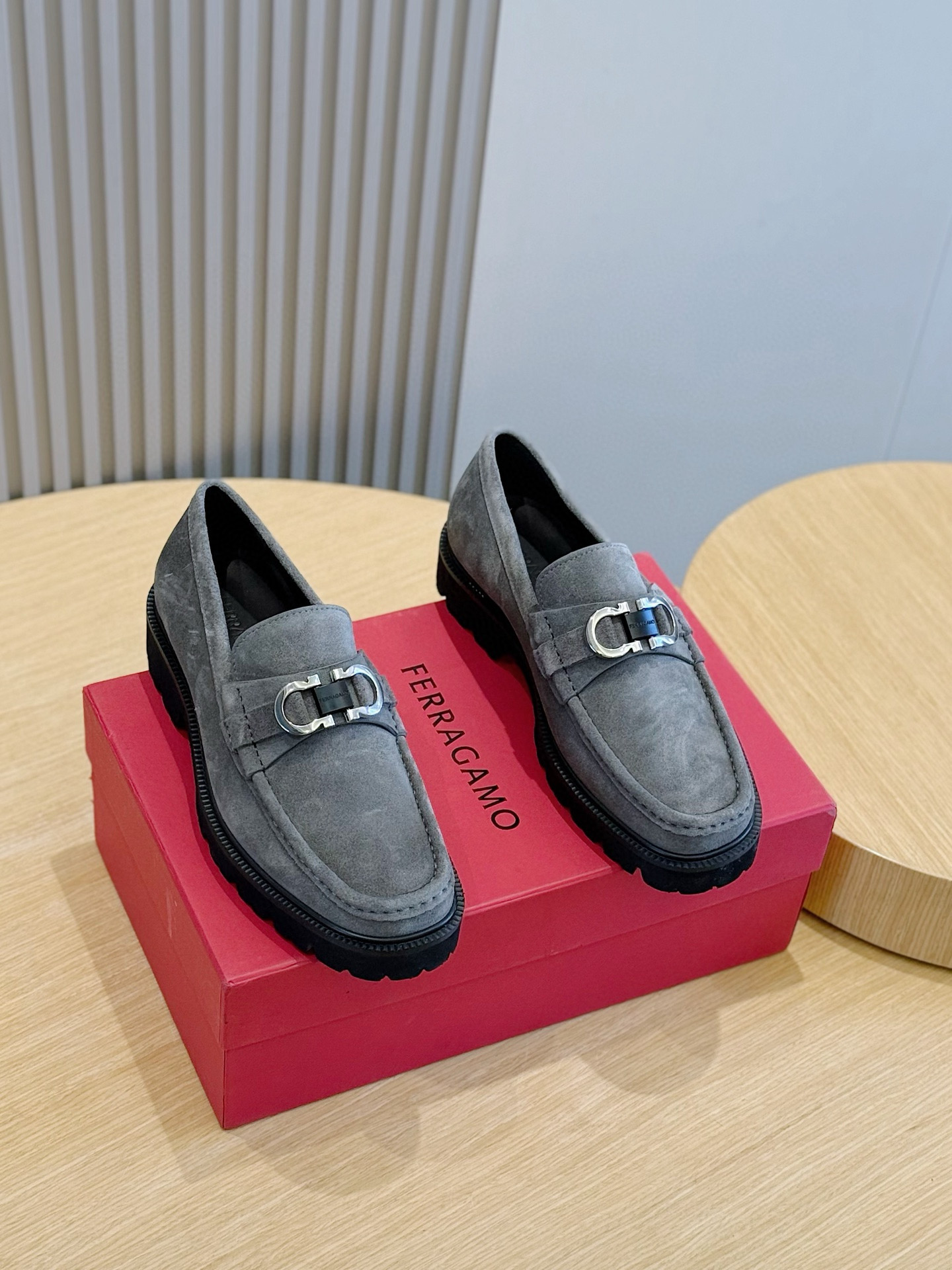 Ferragamo Male Leather Shoes Cow Leather M-s