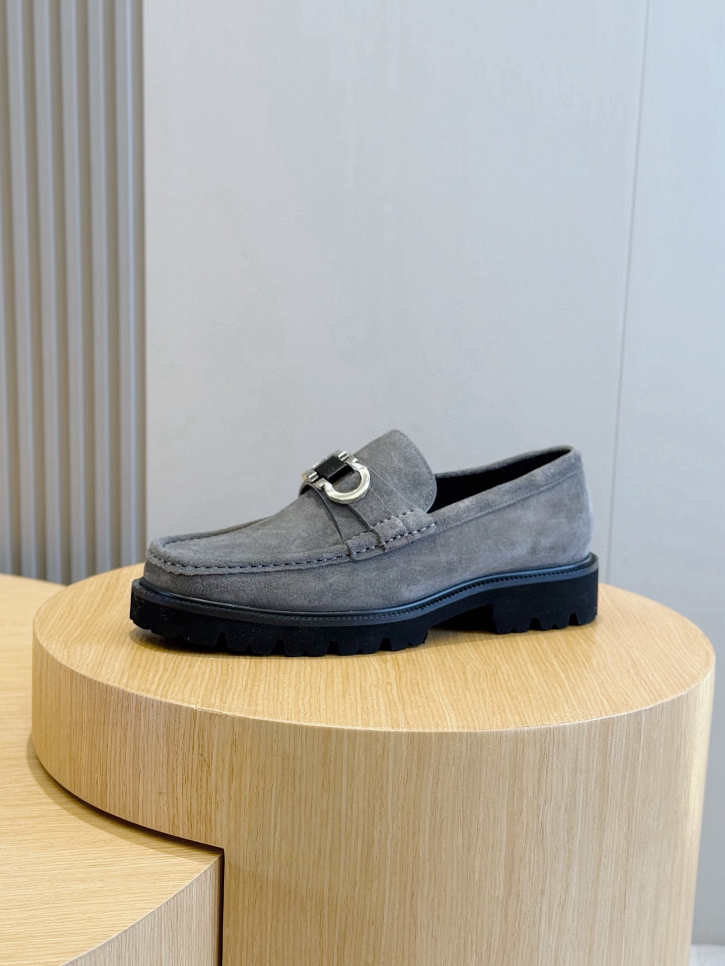 Ferragamo Male Leather Shoes Cow Leather M-s