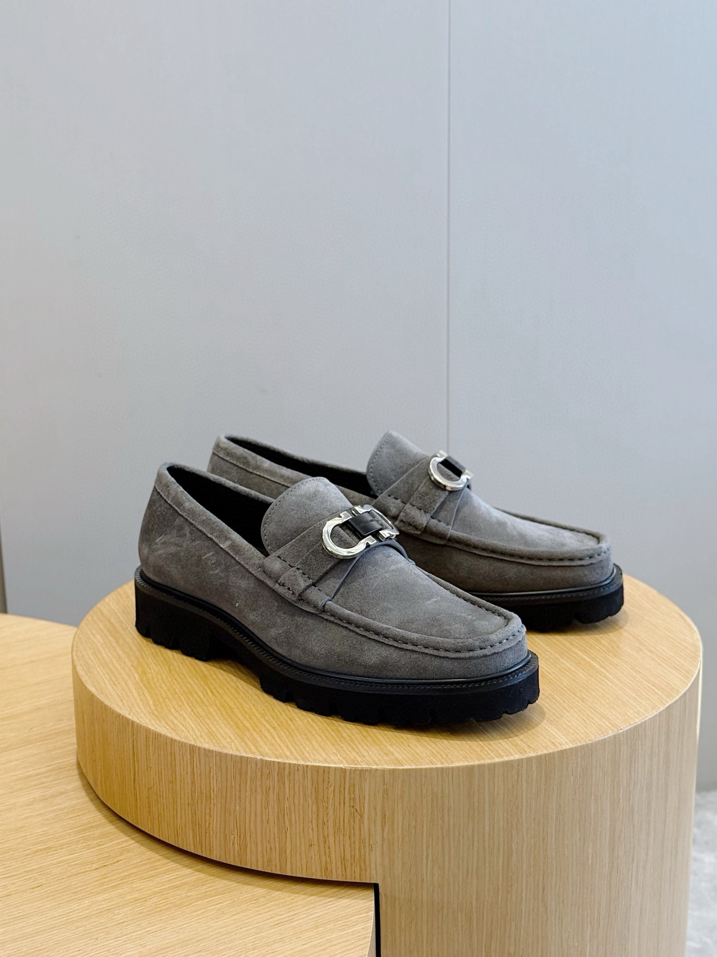 Ferragamo Male Leather Shoes Cow Leather M-s