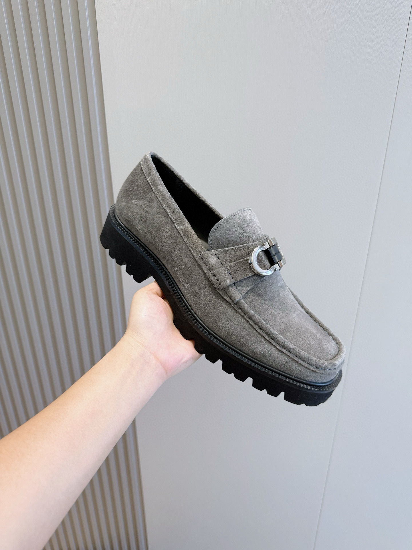 Ferragamo Male Leather Shoes Cow Leather M-s