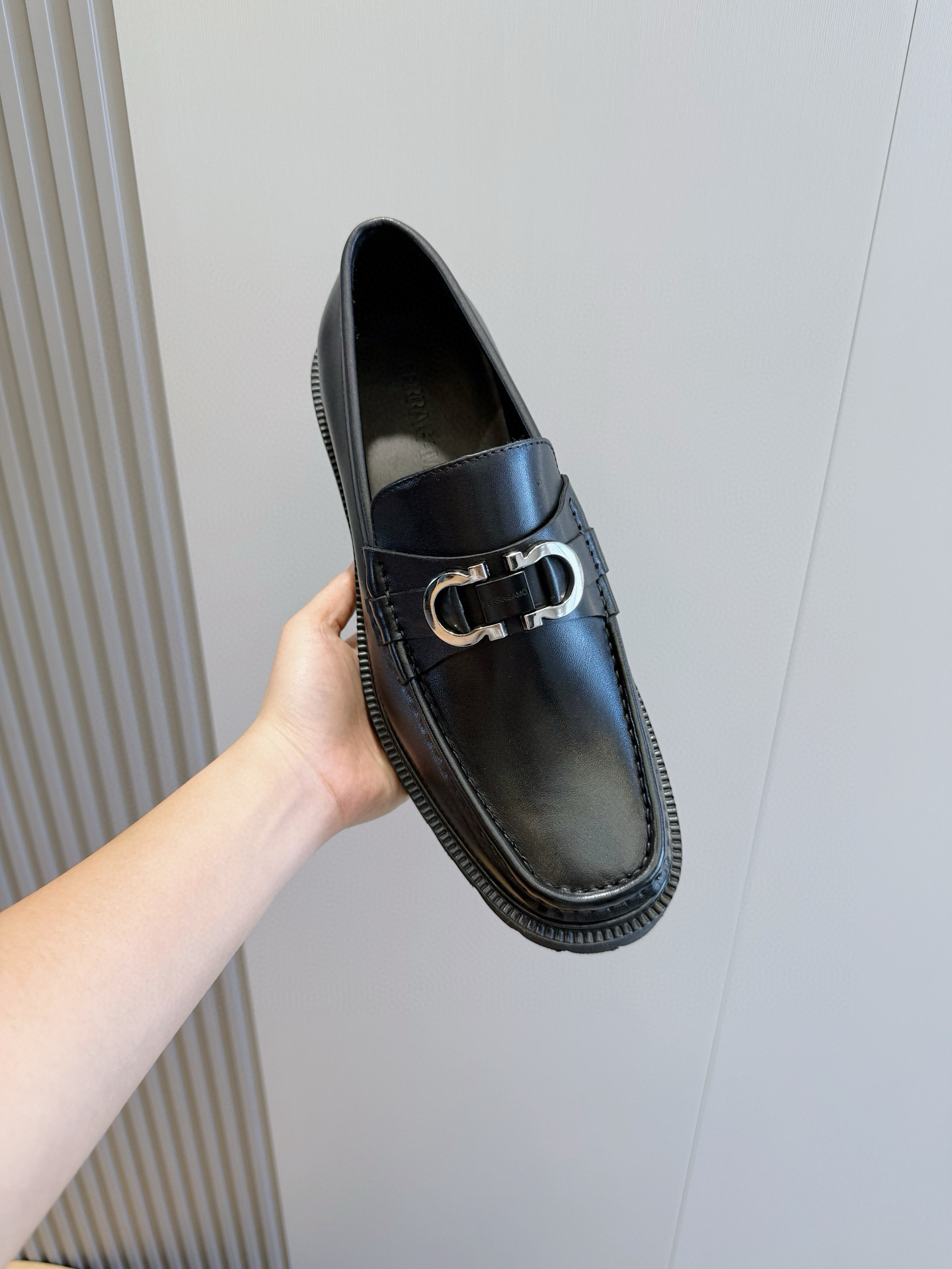 Ferragamo Male Leather Shoes Cow Leather M-s