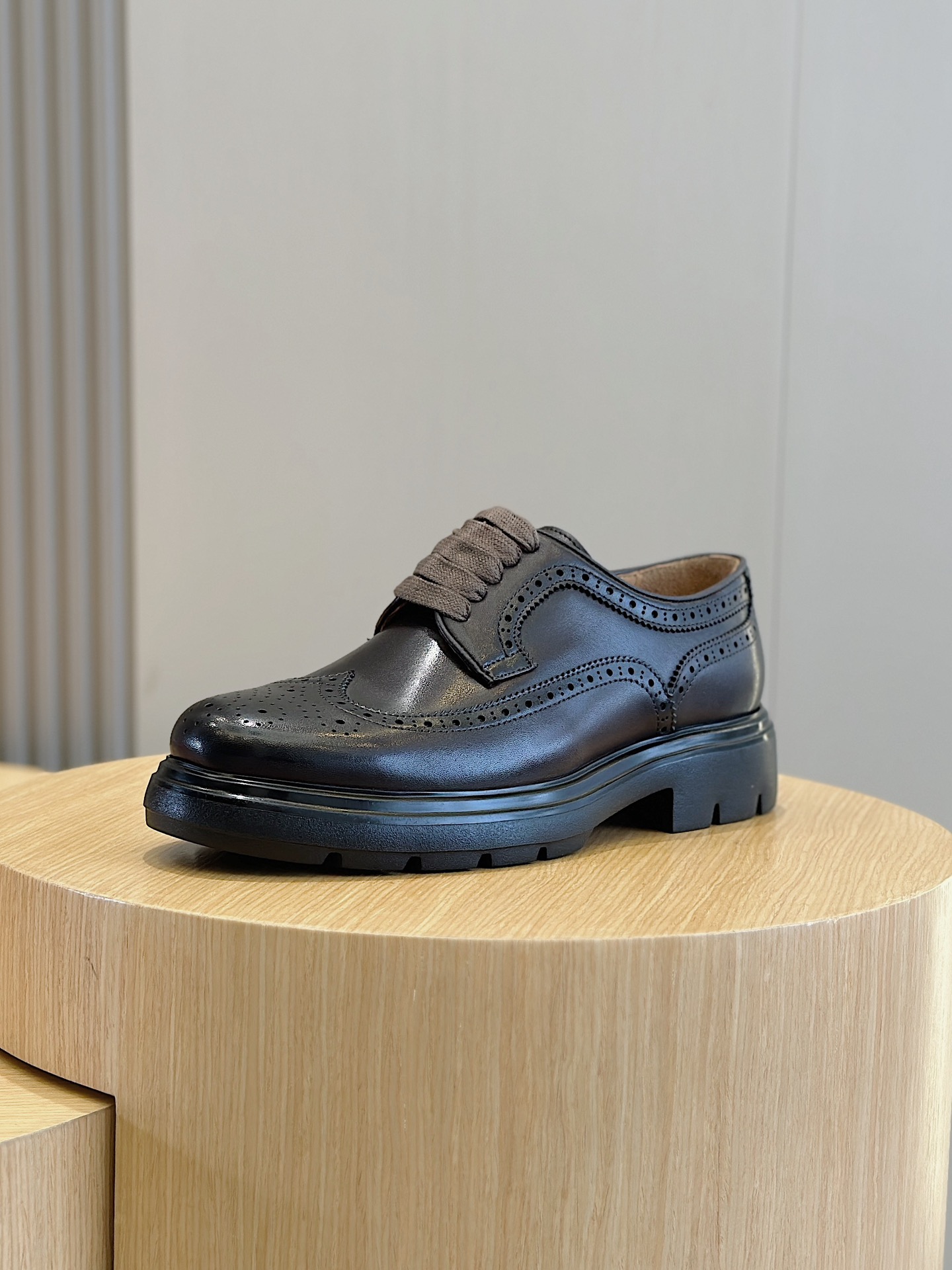 Ferragamo Male Leather Shoes Cow Leather M-s