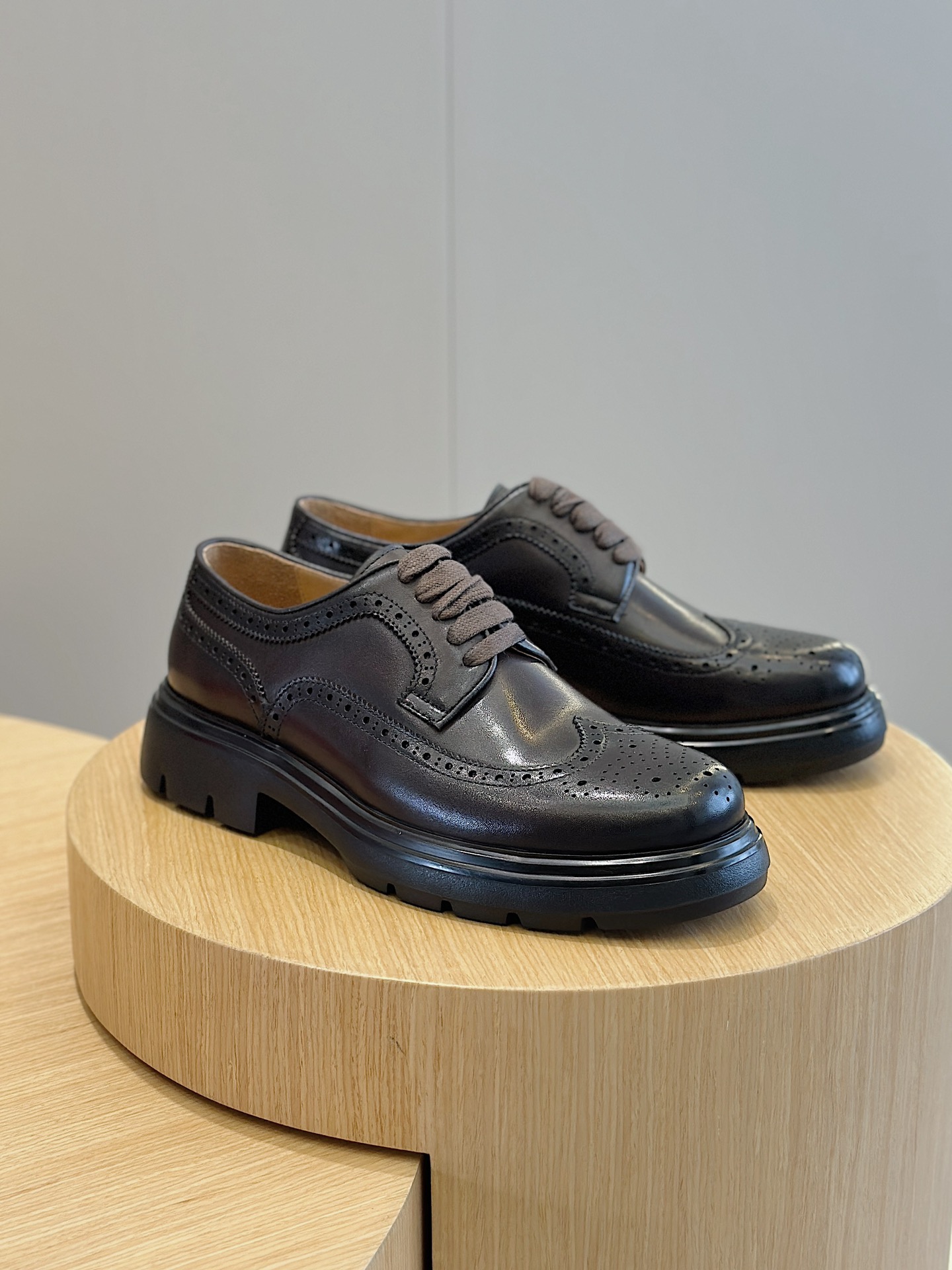 Ferragamo Male Leather Shoes Cow Leather M-s