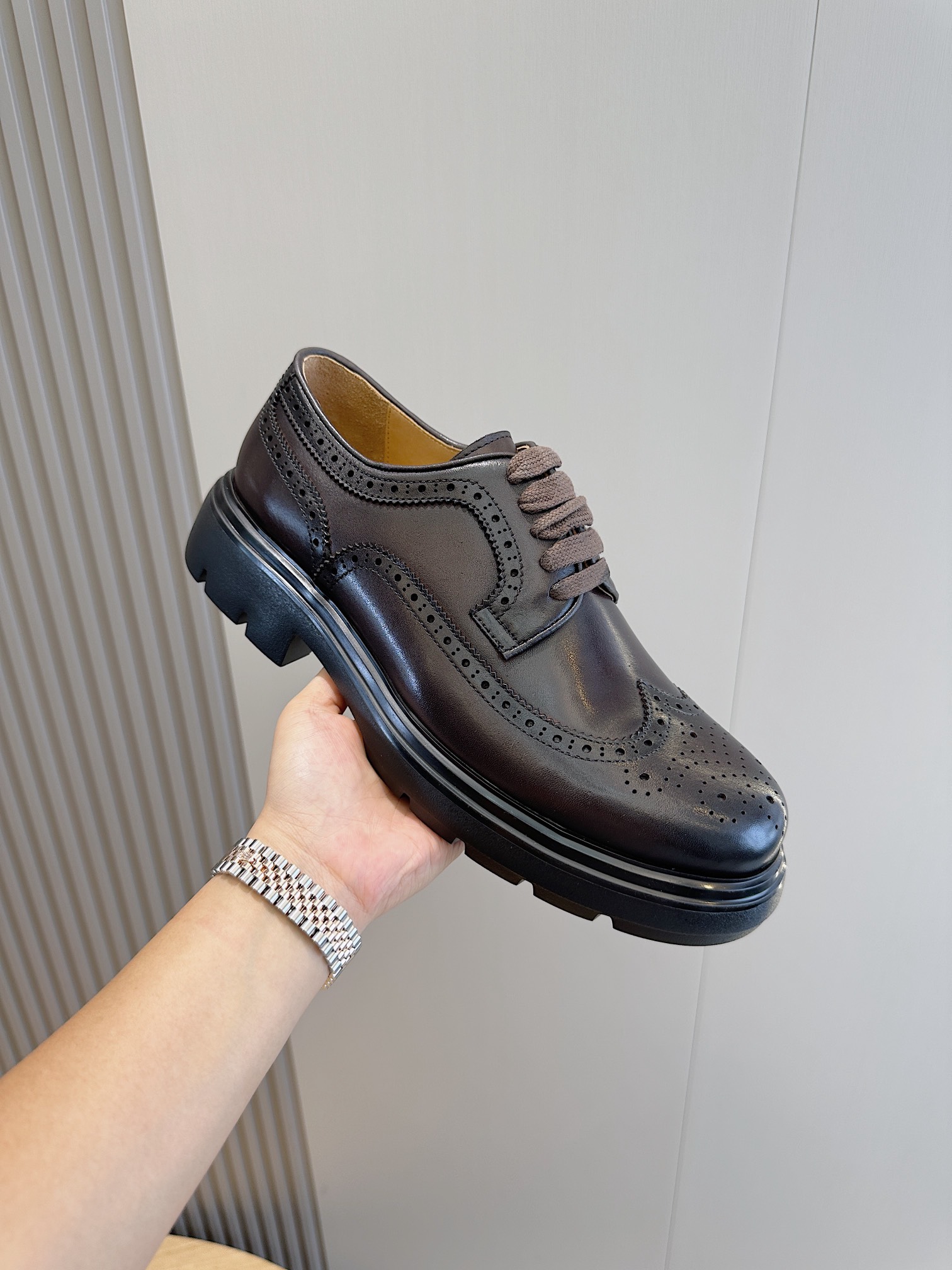 Ferragamo Male Leather Shoes Cow Leather M-s