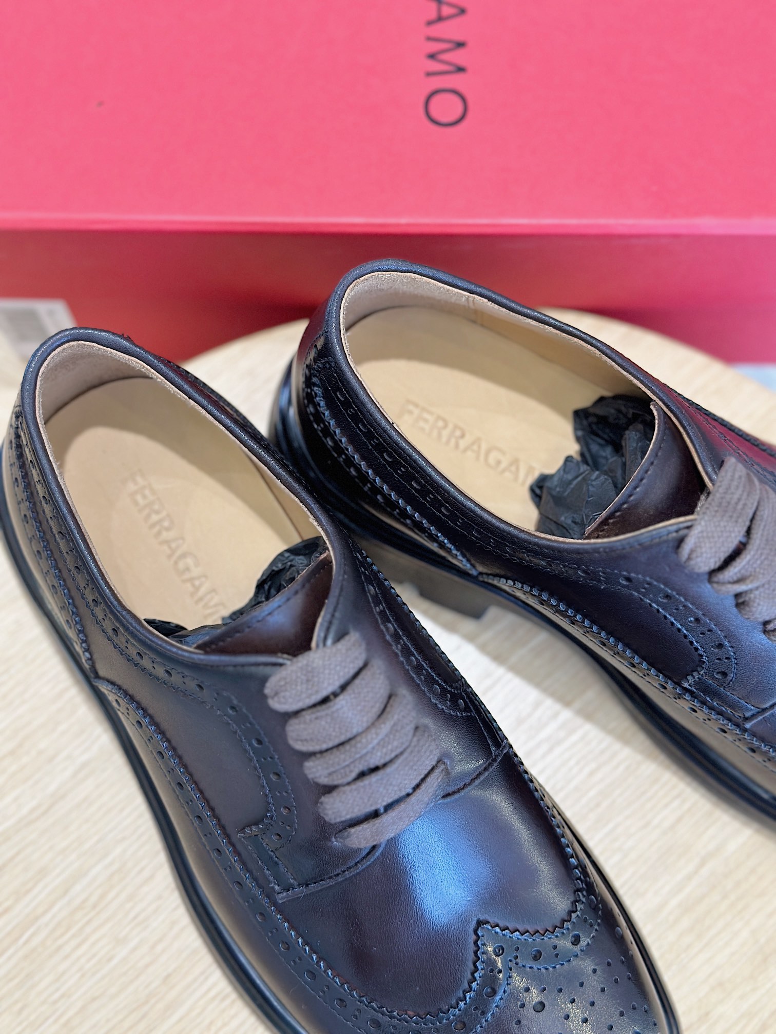 Ferragamo Male Leather Shoes Cow Leather M-s