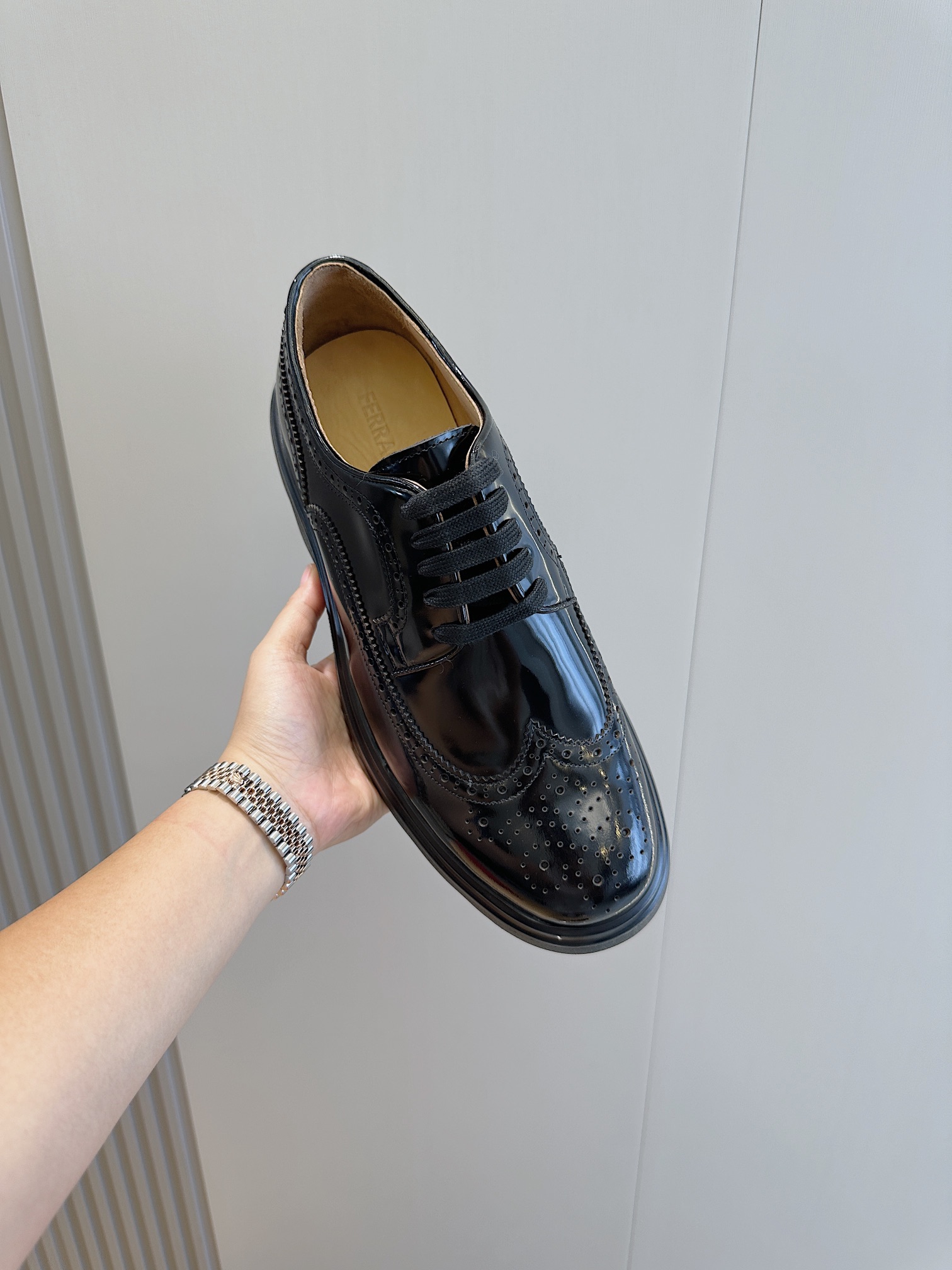 Ferragamo Male Leather Shoes Cow Leather M-s