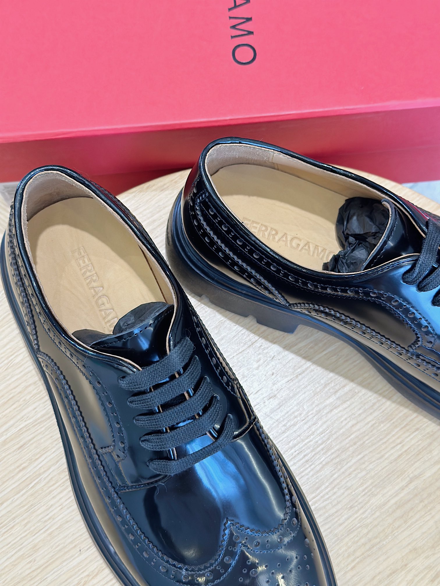 Ferragamo Male Leather Shoes Cow Leather M-s