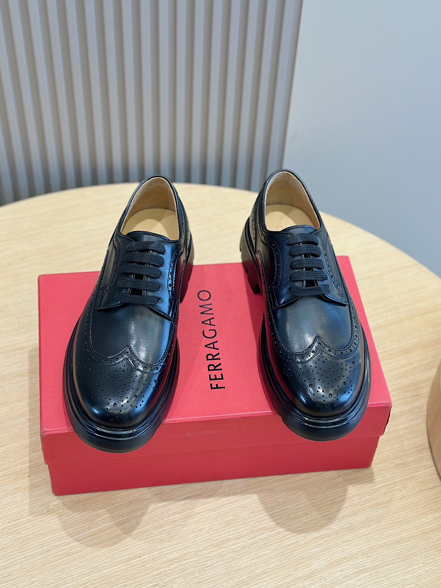 Ferragamo Male Leather Shoes Cow Leather M-s