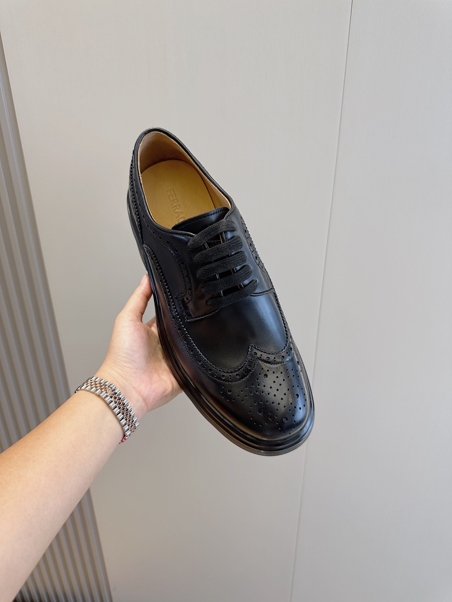 Ferragamo Male Leather Shoes Cow Leather M-s