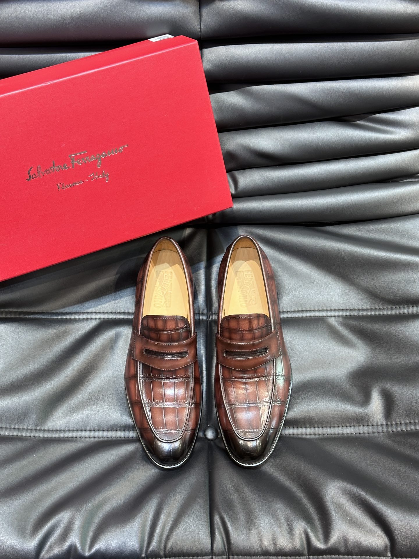 Ferragamo Male Leather Shoes Real Leather M-s