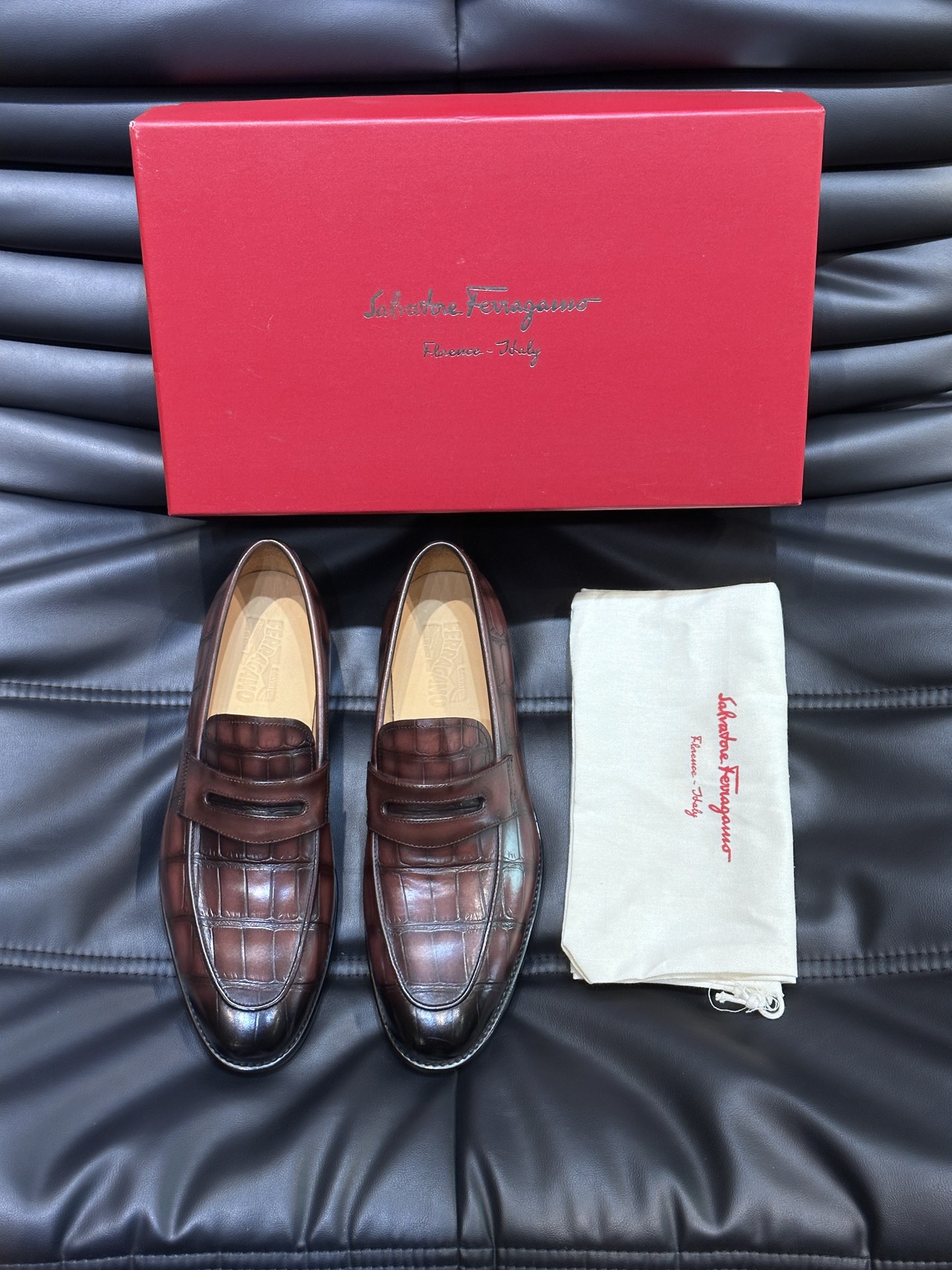 Ferragamo Male Leather Shoes Real Leather M-s